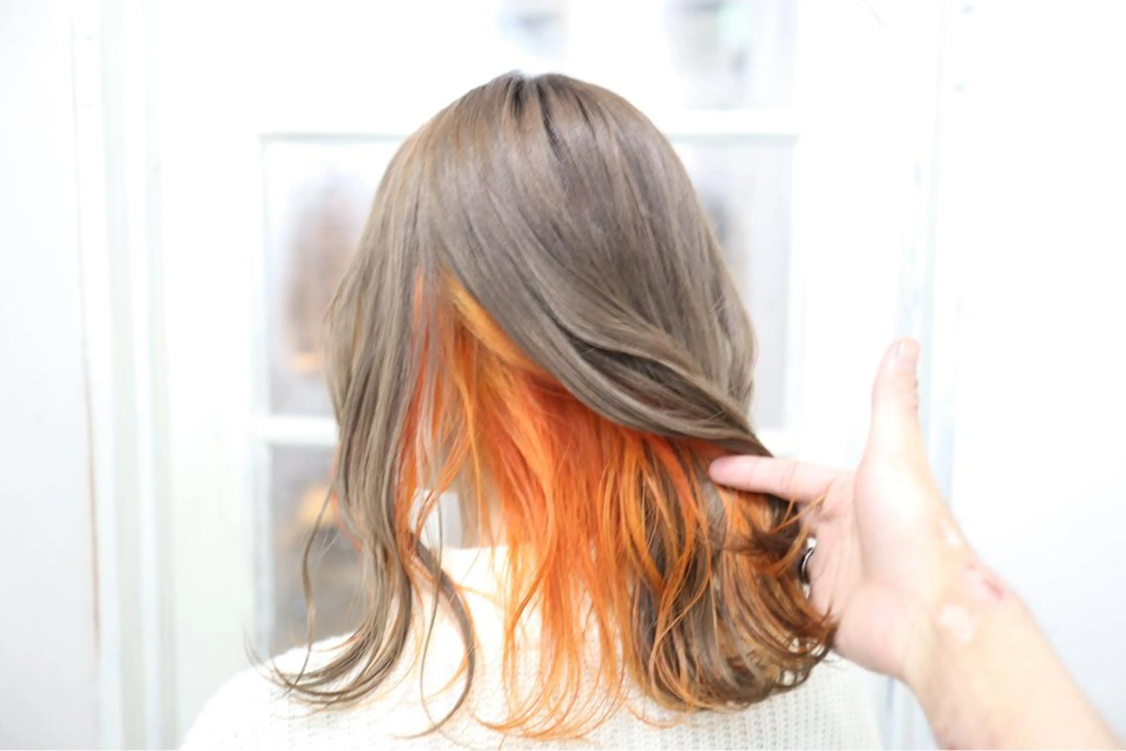セミロング カラー アディクシーカラー ベージュカラー ブリーチ ケアブリーチ ダブルカラー ヘアカラー トリートメント ✨池袋ブリーチ特化 Hibiki✨のヘアスタイル