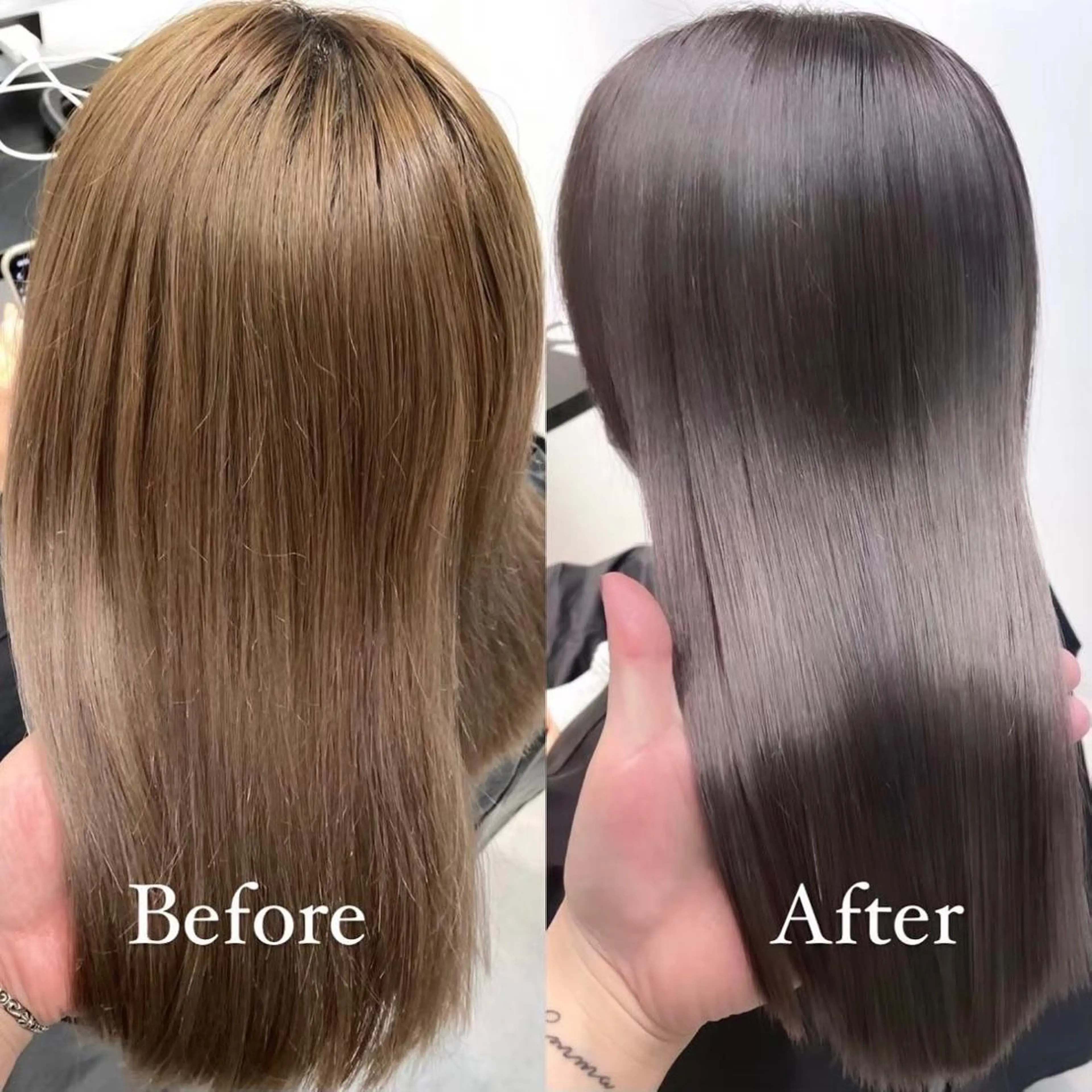 セミロング 艶髪カラー✨ misaki .のヘアスタイル