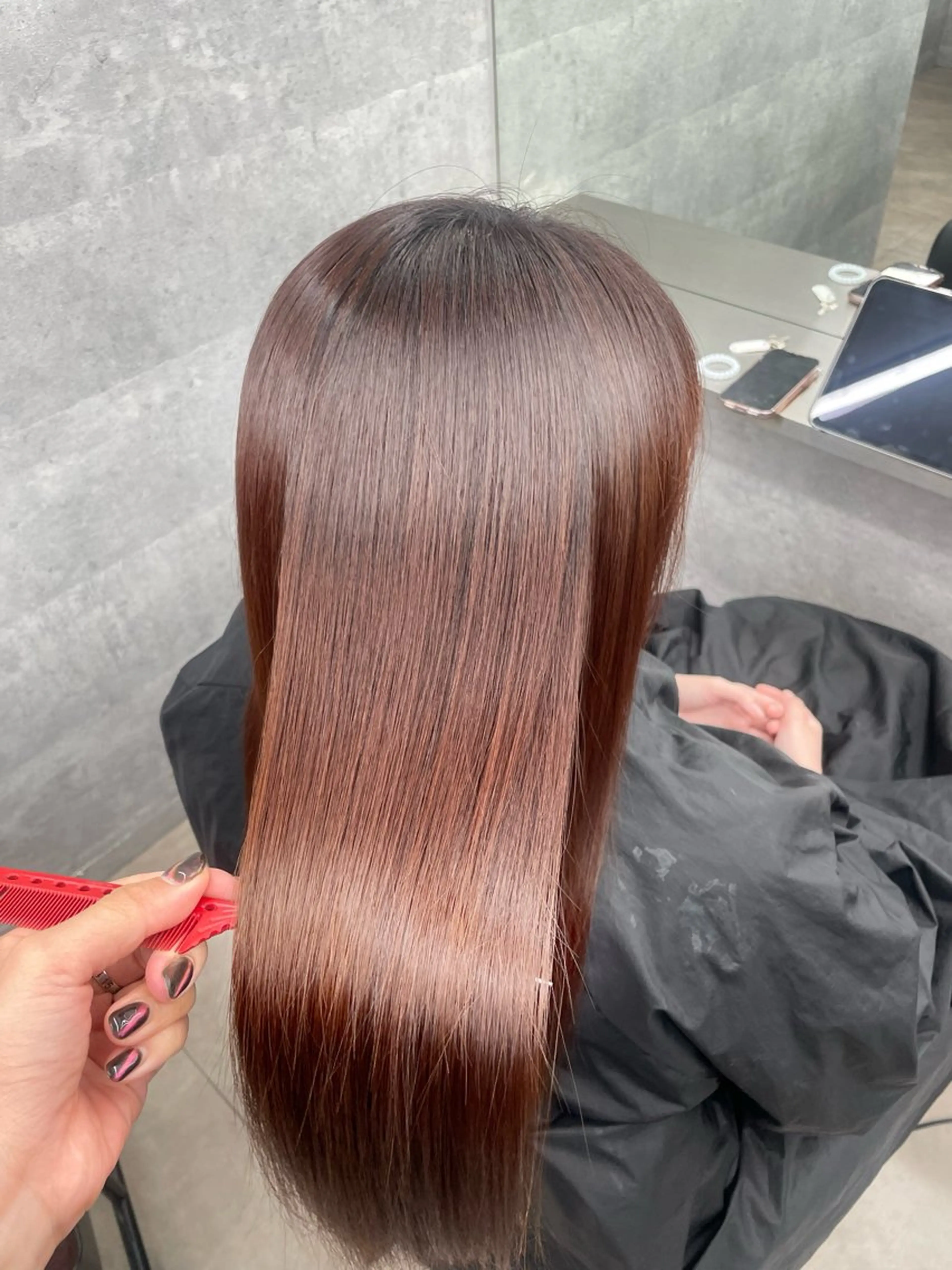 セミロング カラー ヘアアレンジ カット ヘアカラー トリートメント ヘッドスパ ヘアセット 髪質改善/縮毛/新宿 🫧SUZUKA🫧のヘアスタイル