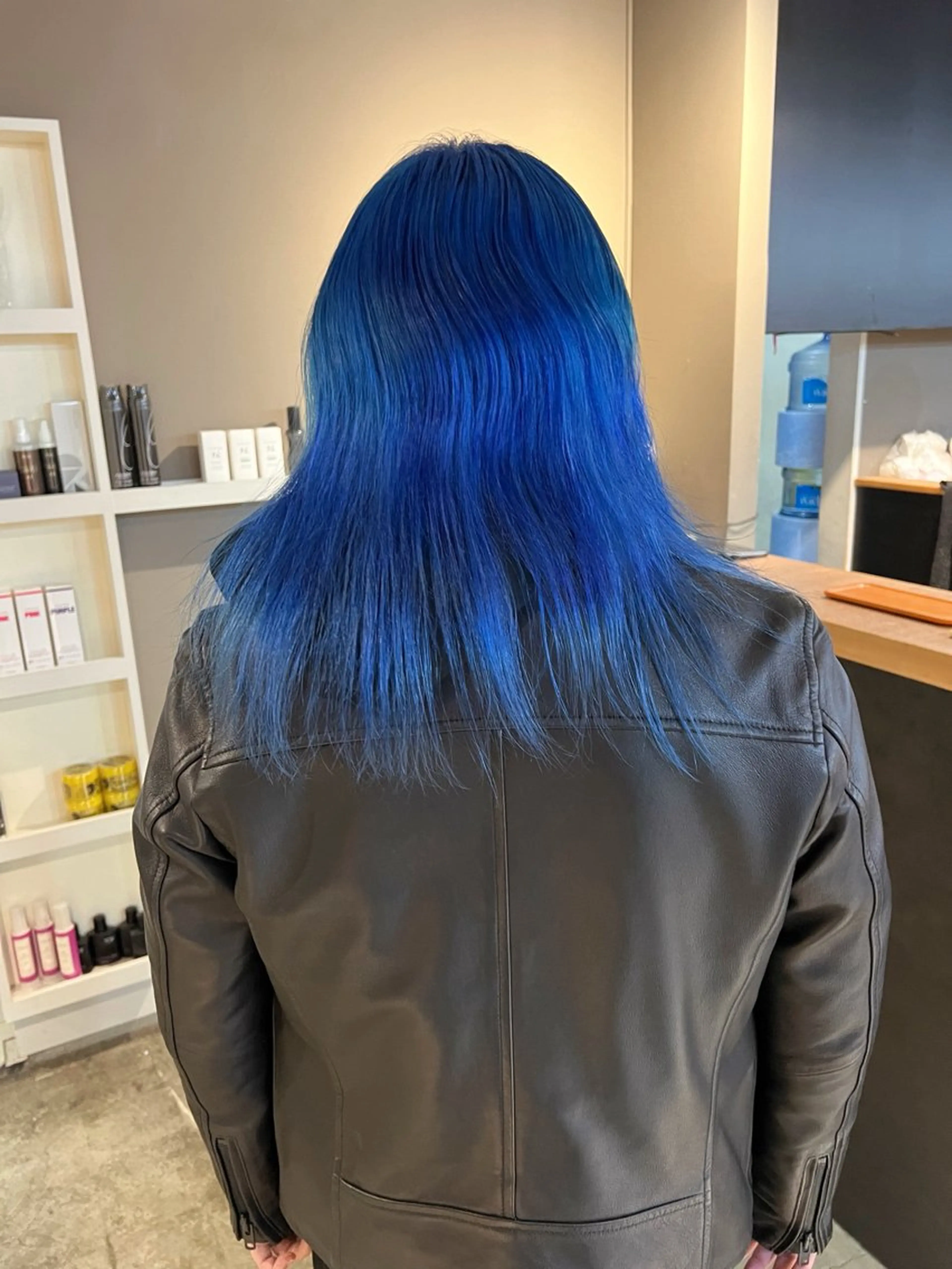 ロング カラー ブリーチ ブルーカラー ロング daiki 原宿のヘアスタイル