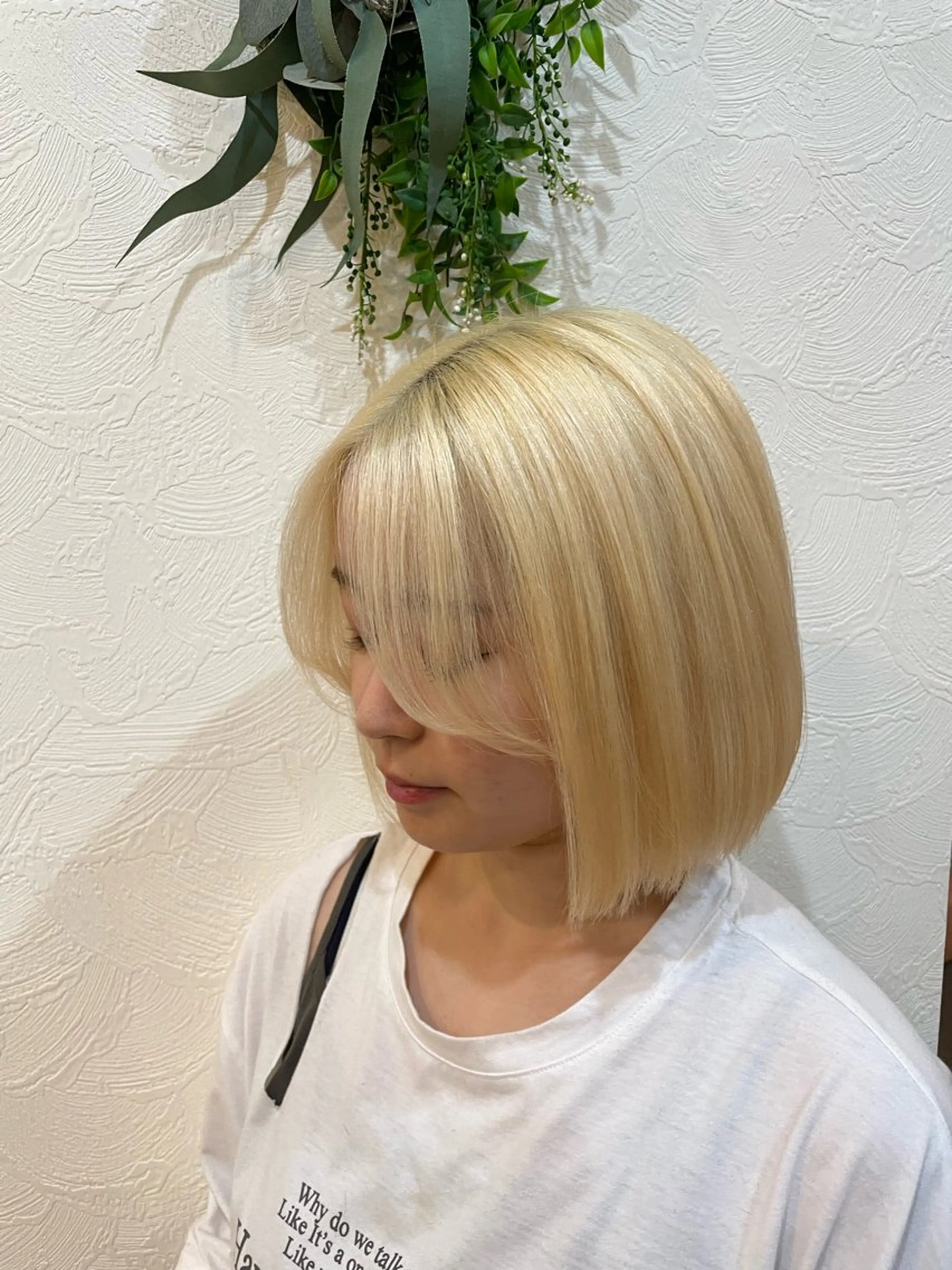 ミディアム 切りっぱなしボブ ボブ 顔周りカット 透明感/暖色/艶感 💍TAMA💍のヘアスタイル