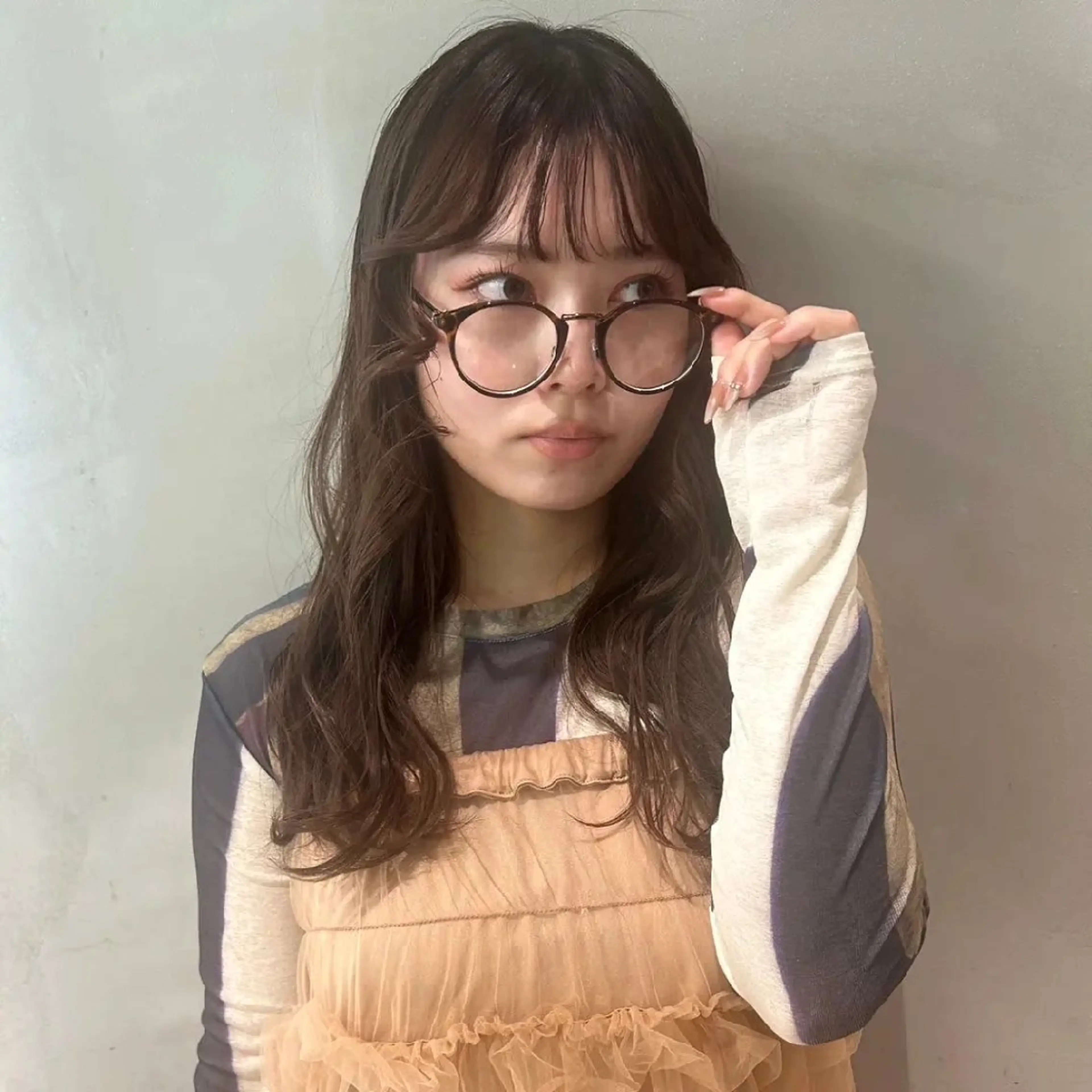セミロング 🧸ベージュ/カット モデル☘️/MIKUのヘアスタイル