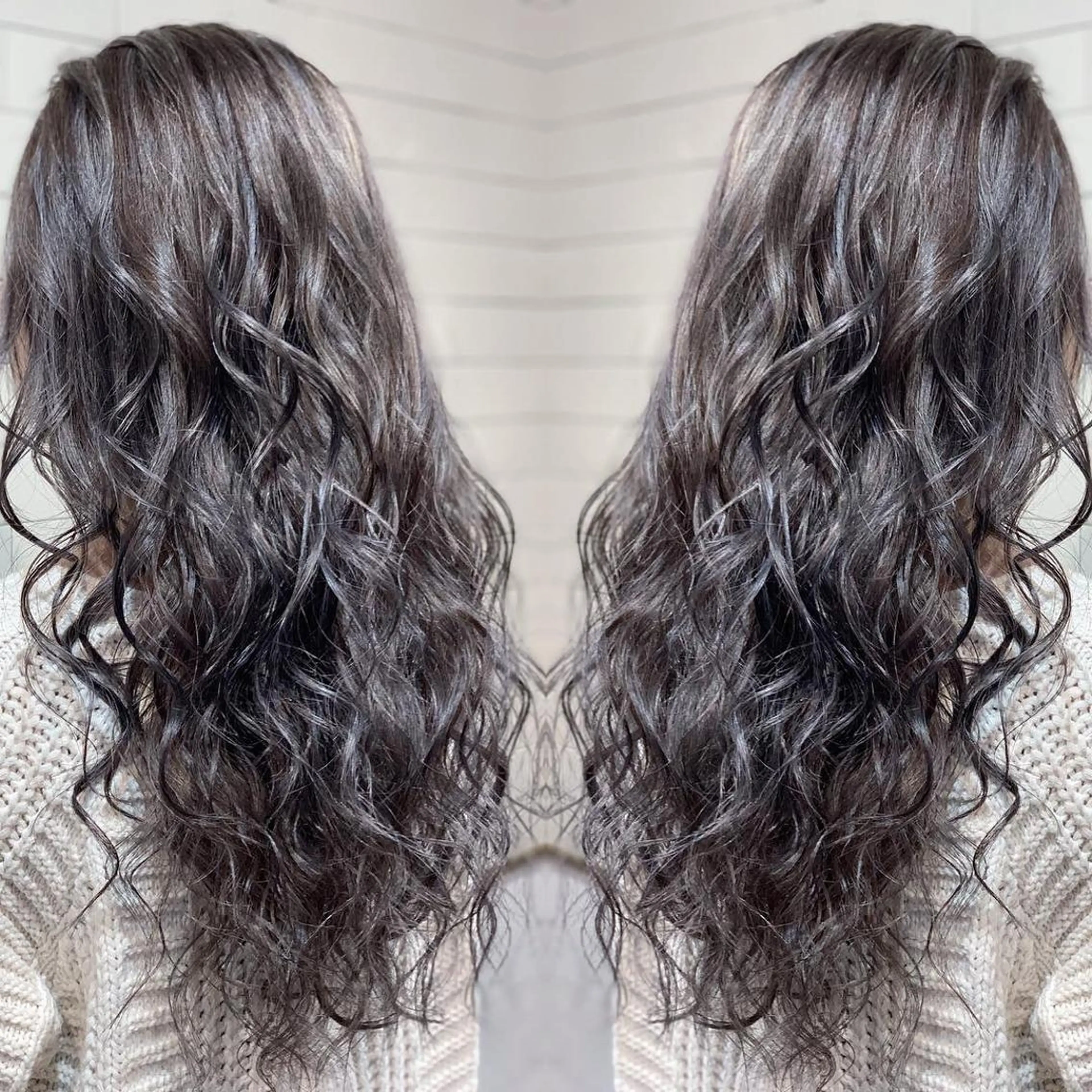 ロング カラー ヘアアレンジ 髪質改善×ハイトーン 中田啄也のヘアスタイル