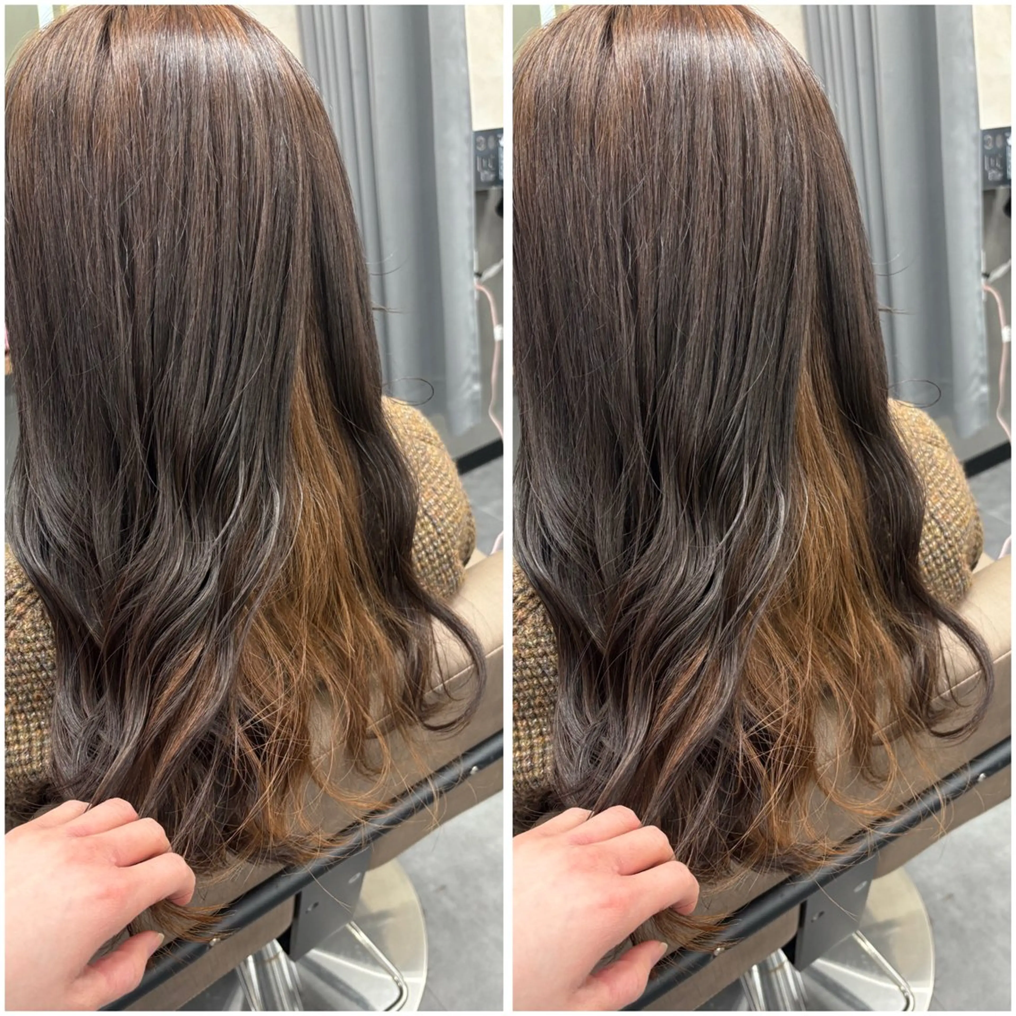 セミロング カット ヘアカラー トリートメント 森島 愛梨のヘアスタイル