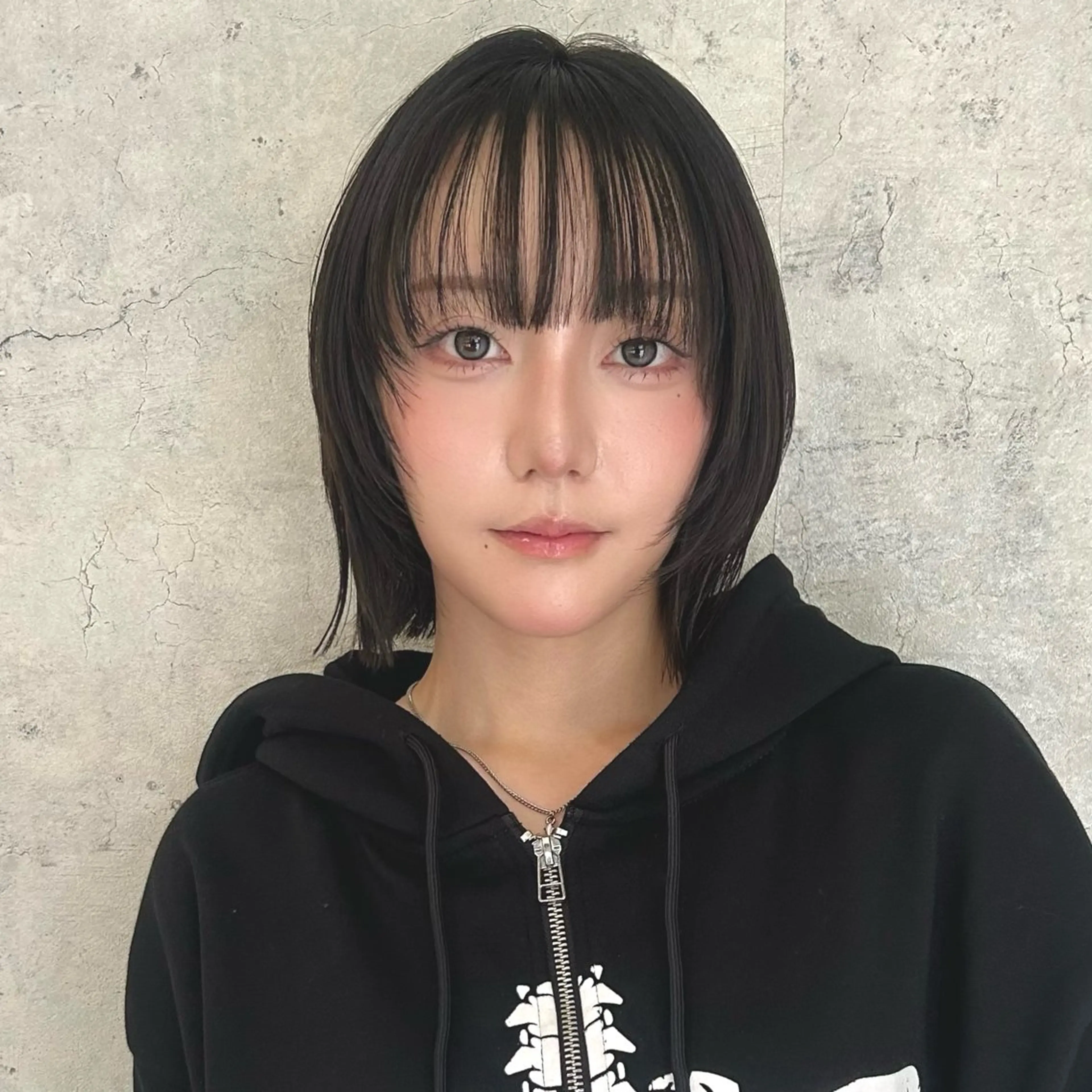 ミディアム ボブ カット ボブレイヤー/ ブリーチ/miyuuのヘアスタイル