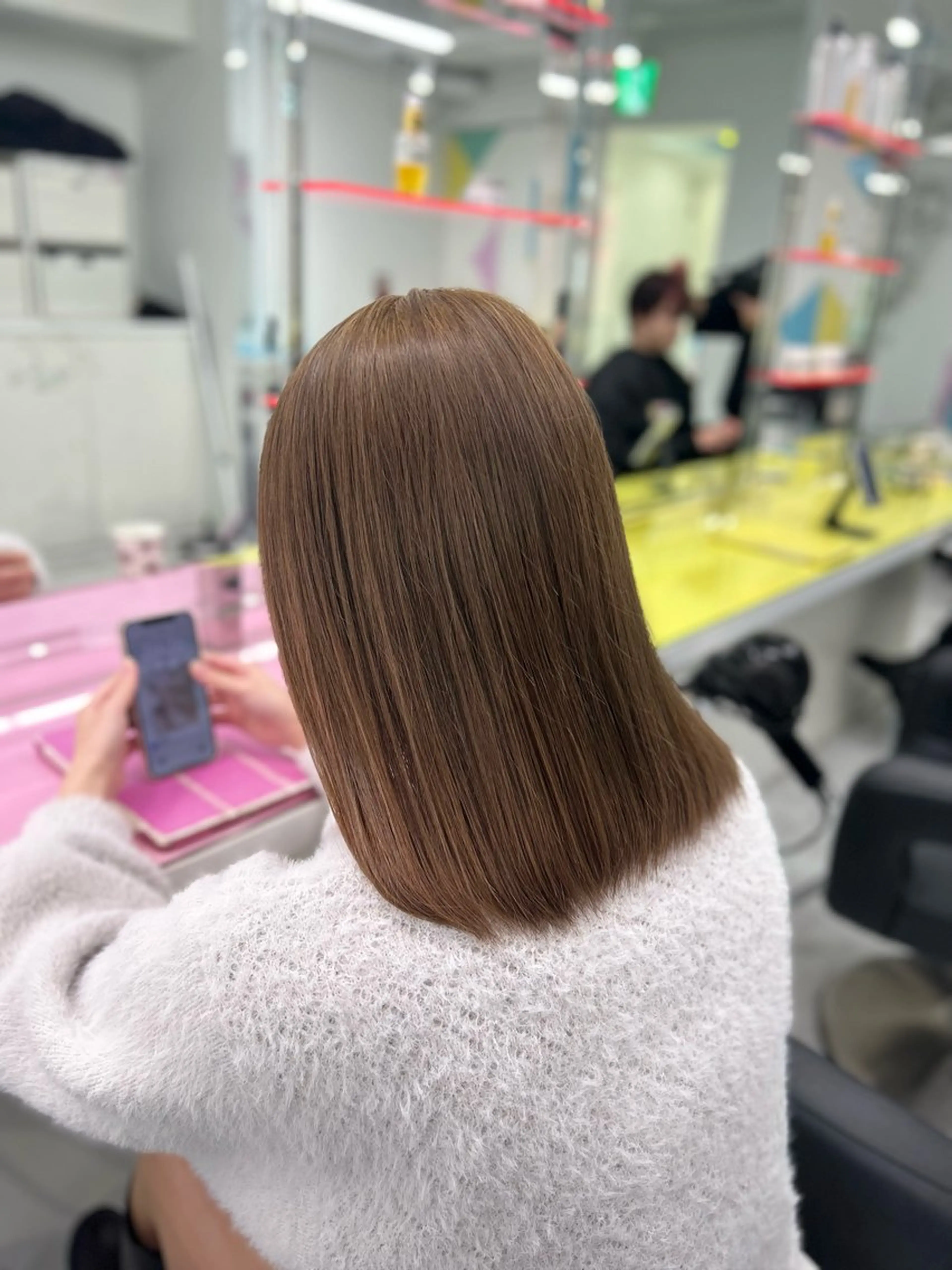 ミディアム ヘアカラー Miwa🤍ダメージ レスカラー特化🦢のヘアスタイル