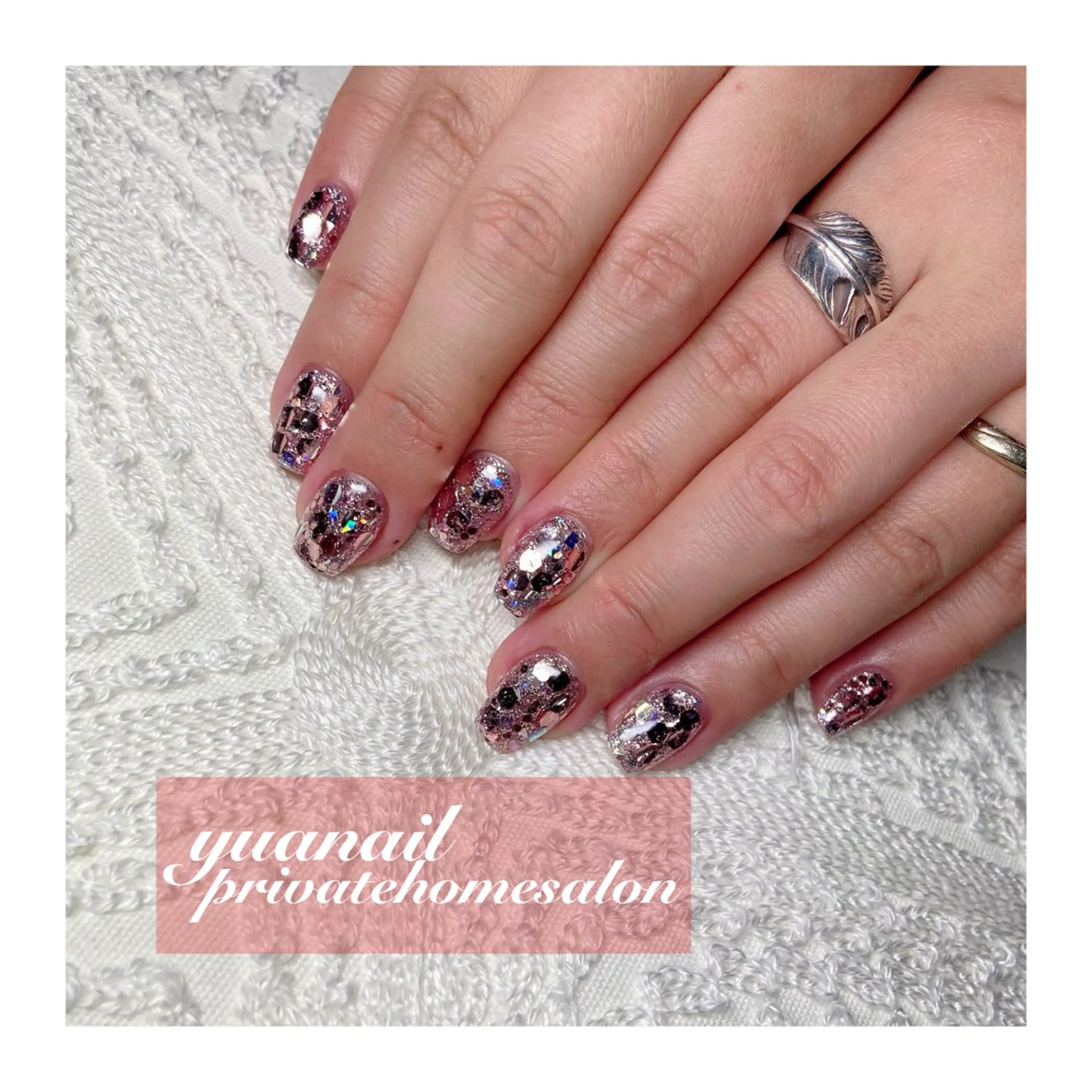 ネイル ラメ(グリッター) ワンカラーネイル YÜA-NAIL所属・YÜA NAILのネイルデザイン