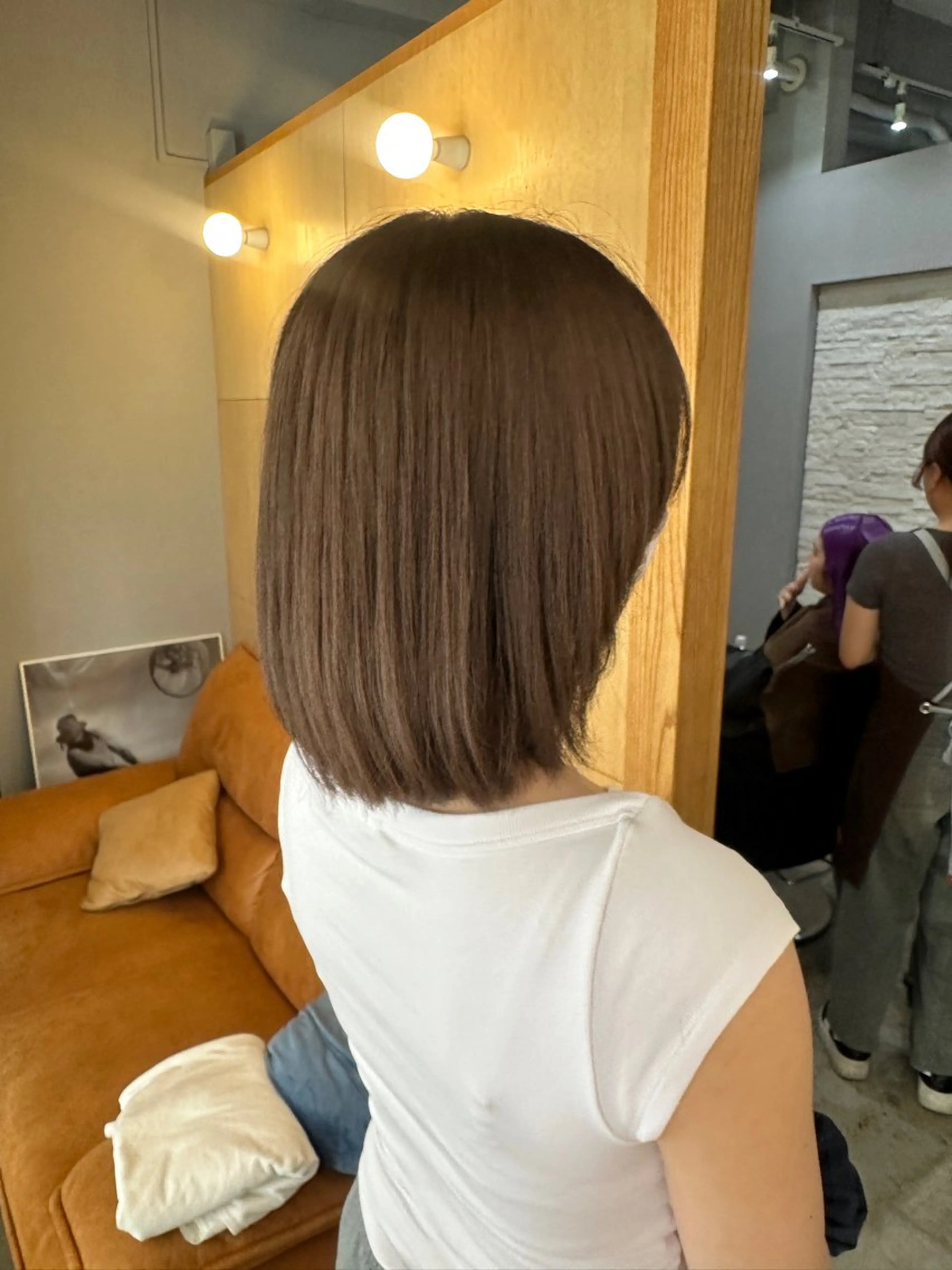 ミディアム カット ヘアカラー トリートメント miloc MOMOKAのヘアスタイル