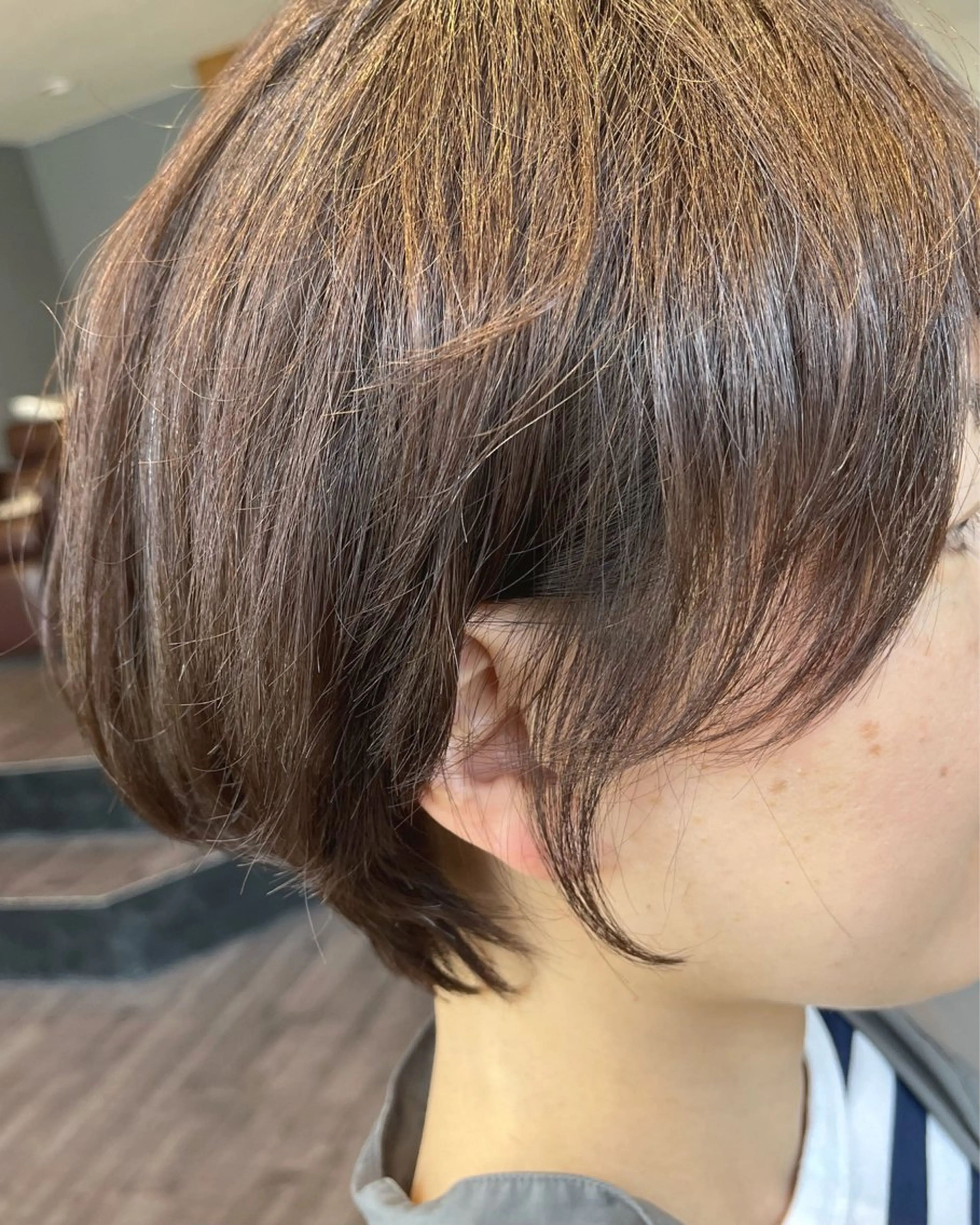 ショート カラー 丸みショート ショートヘア カット ヘアカラー トリートメント Mavie 東奈々子のヘアスタイル