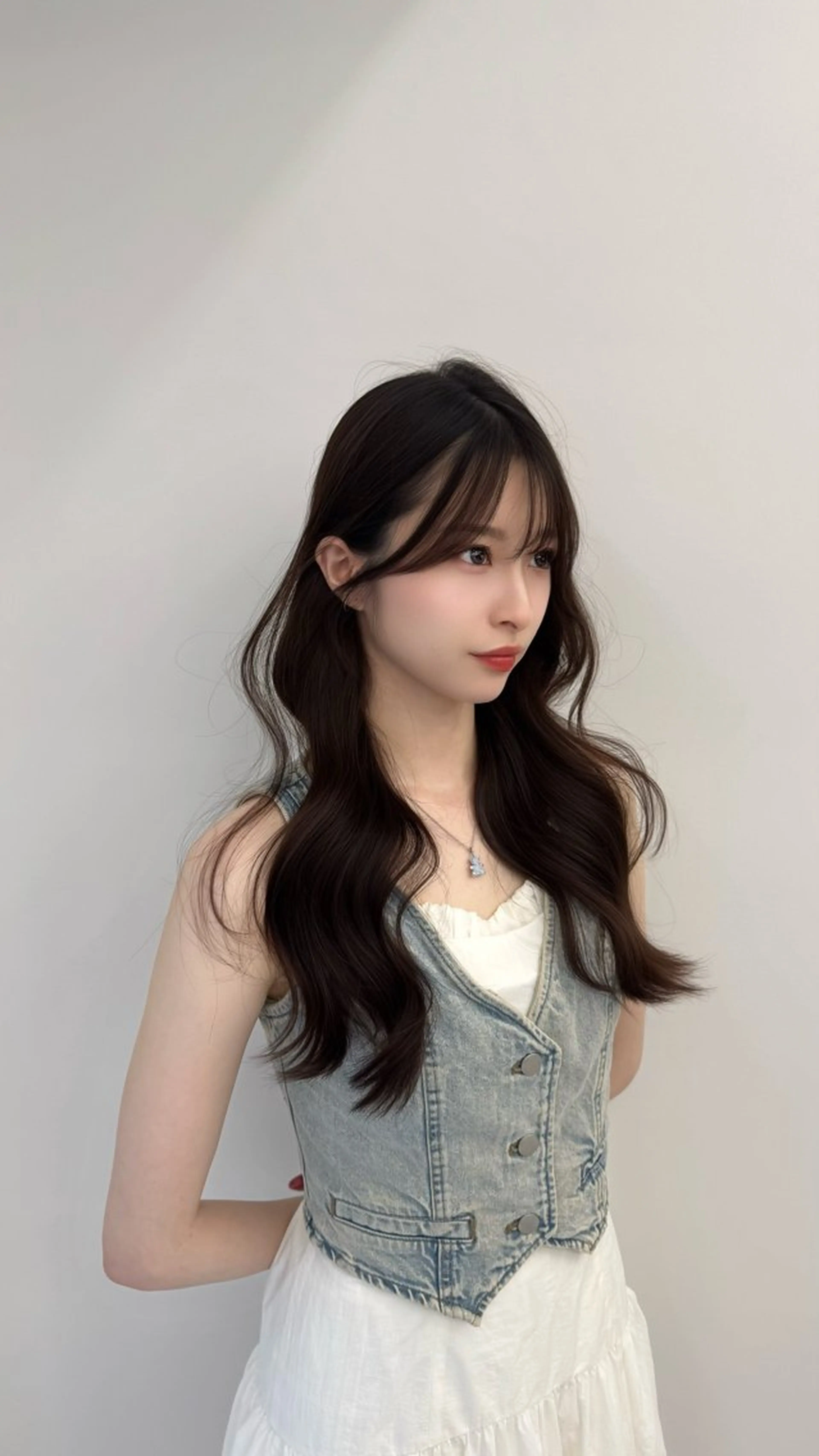 セミロング カラー ヘアアレンジ カット ヘアカラー トリートメント 最小顔周りカット/ くびれヘア/窪田洸希のヘアスタイル