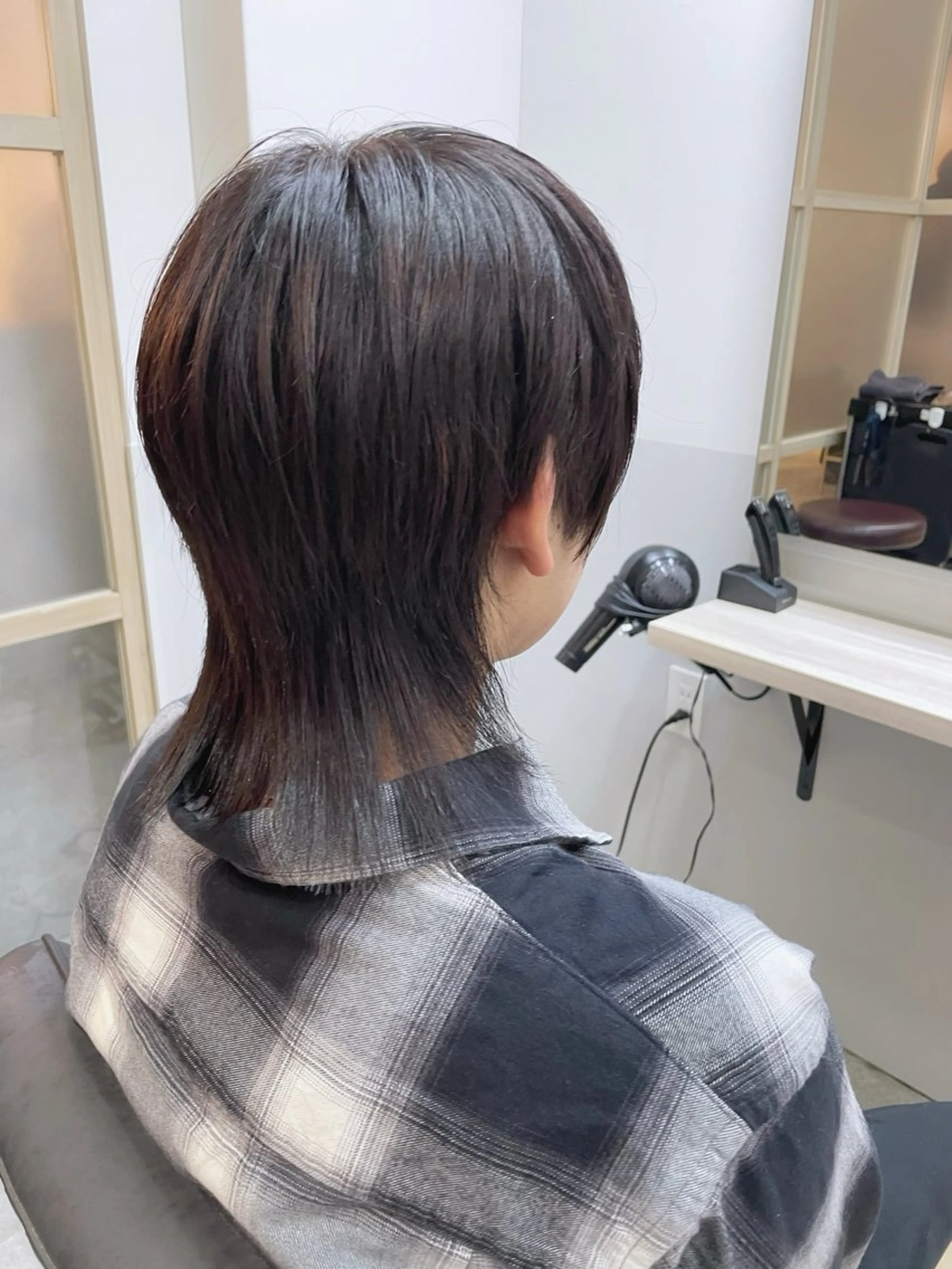 ミディアム メンズ メンズウルフカット ウルフカット カット EMANON新宿南口所属・🦄中性ウルフ ☁️Shiori🦄のヘアスタイル