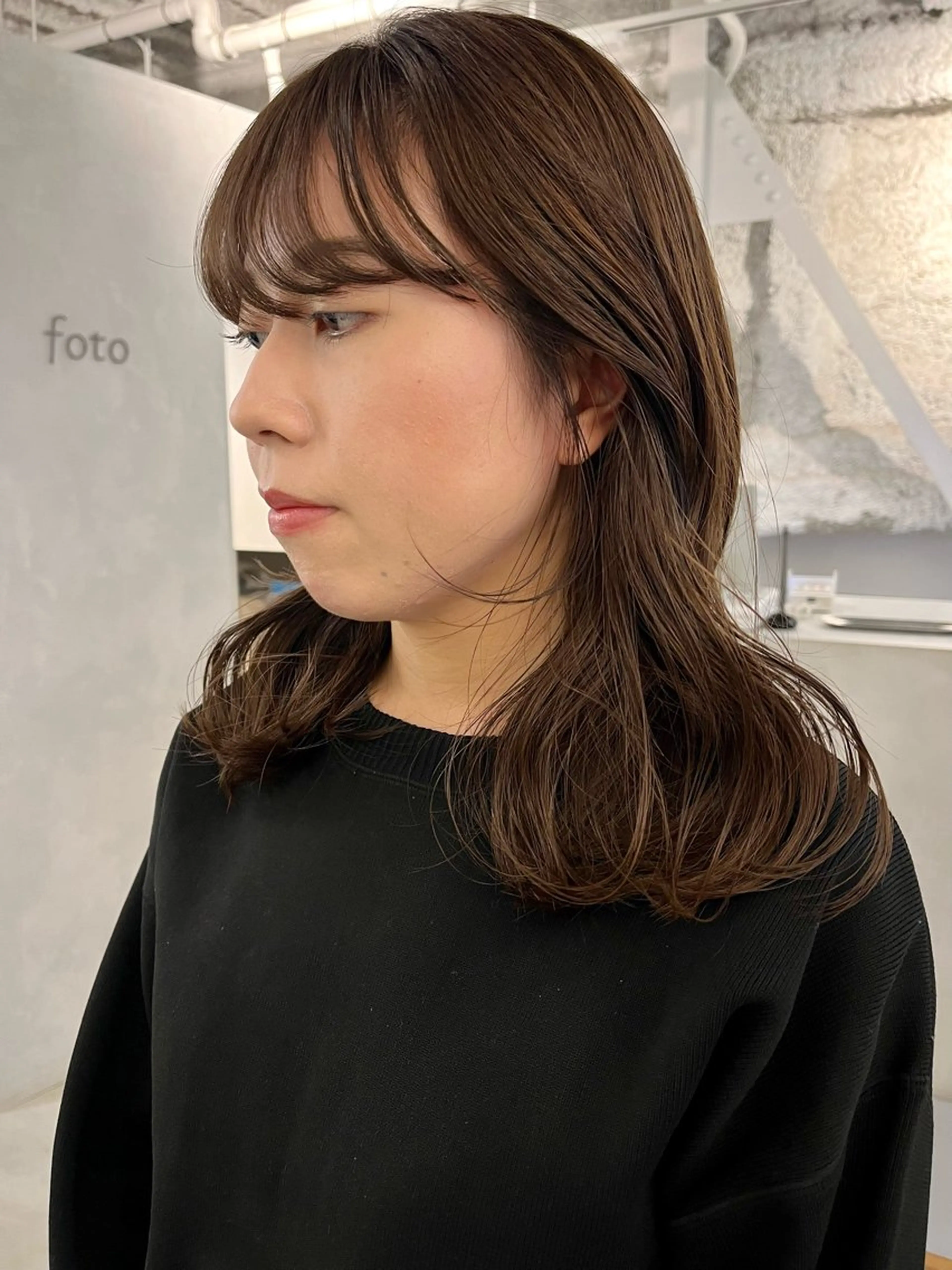 ミディアム カット ヘアカラー トリートメント 🌼タッセルボブ/シ ョートmoeka🌼のヘアスタイル
