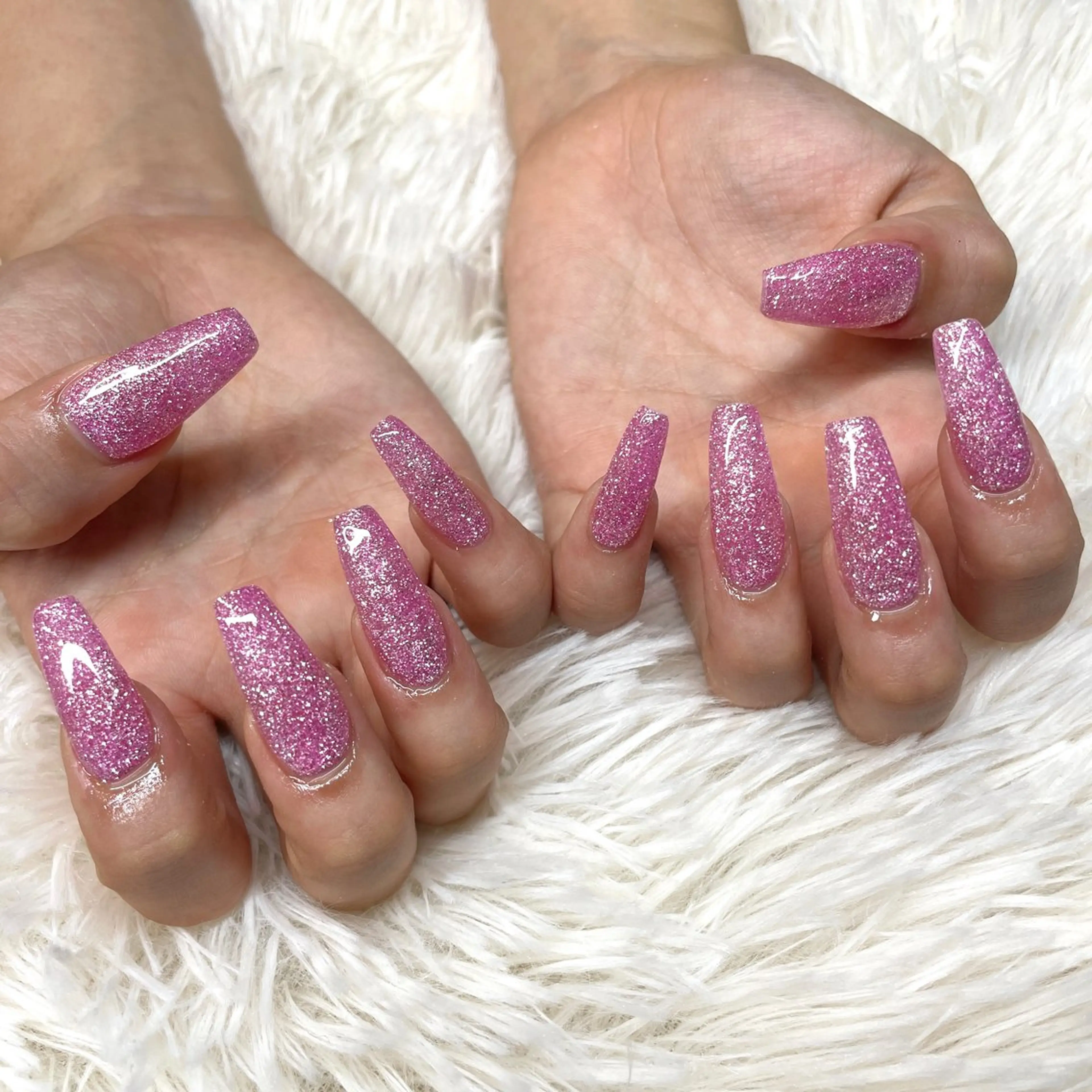 【ハンドアクリルスカルプ】アクリル長さ出し10本+ワンカラー6980円🎀オフ有+550円🪽パラジェル有の写真