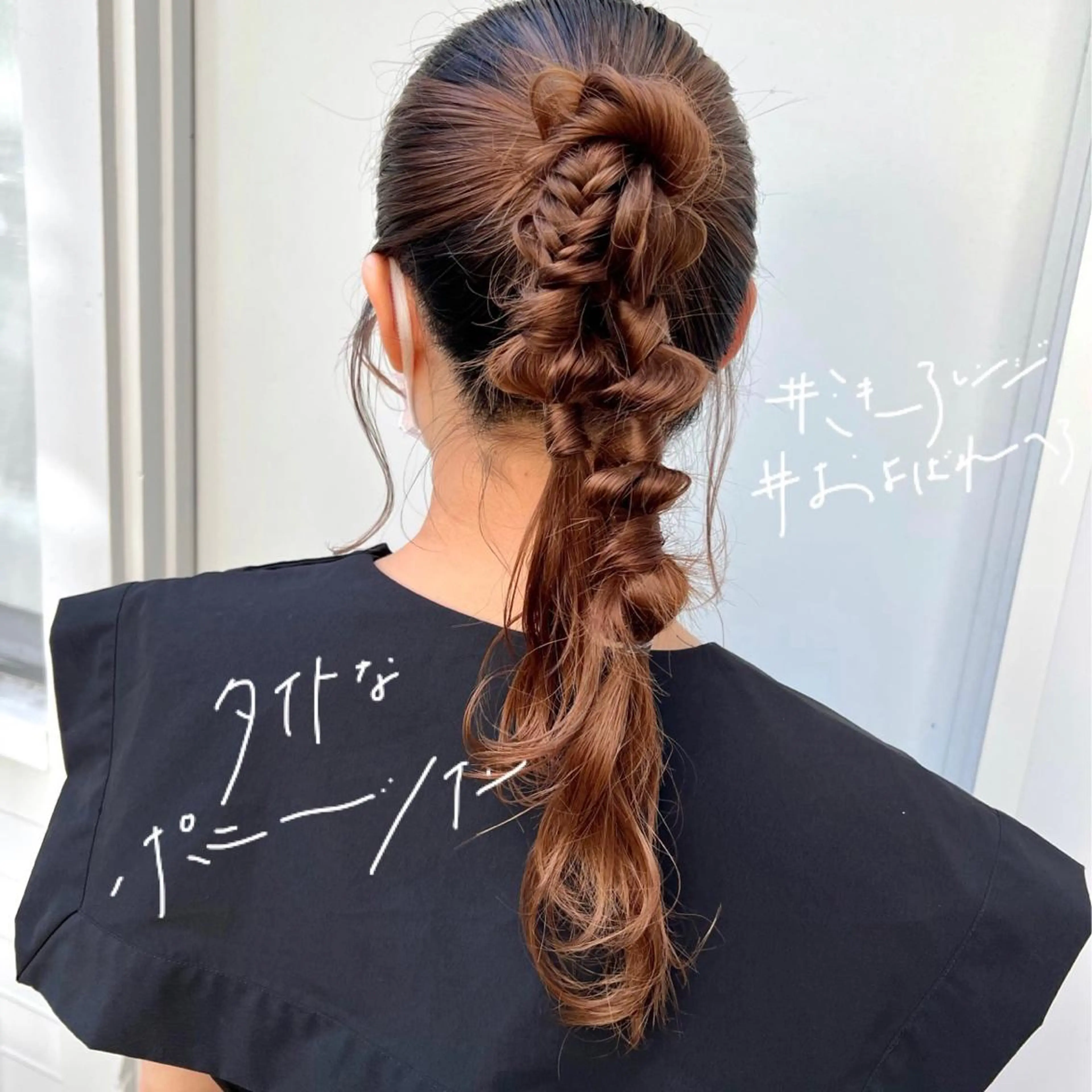 セミロング ヘアアレンジ ポニーテール 結婚式・ブライダル ヘアセット GrandStory SHIBUYA所属・卒業式お呼ばれ🕊️ ヘアセット✴︎ミキのヘアスタイル