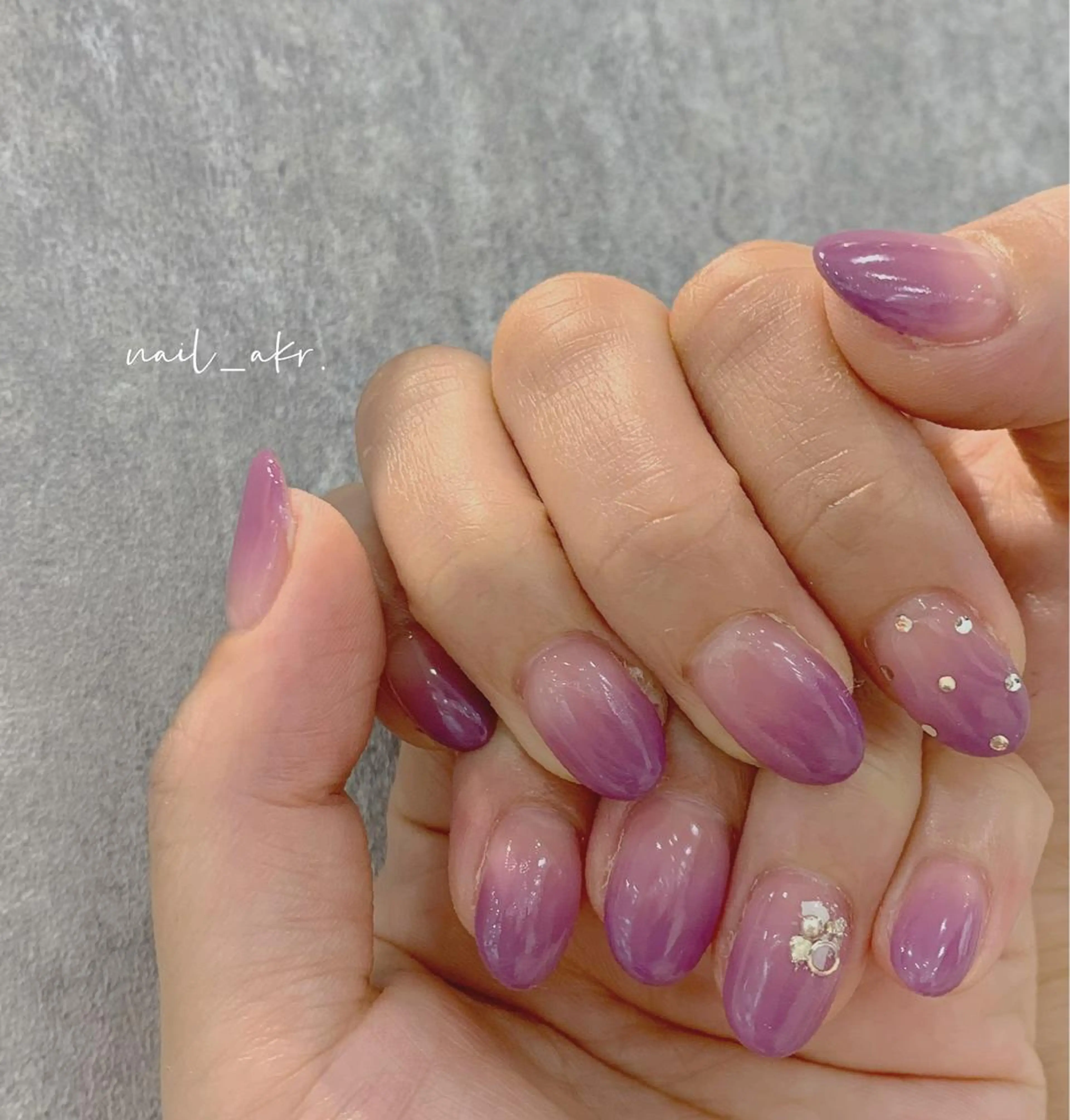 ネイル グラデーション パープル nailAVANCE akariのネイルデザイン