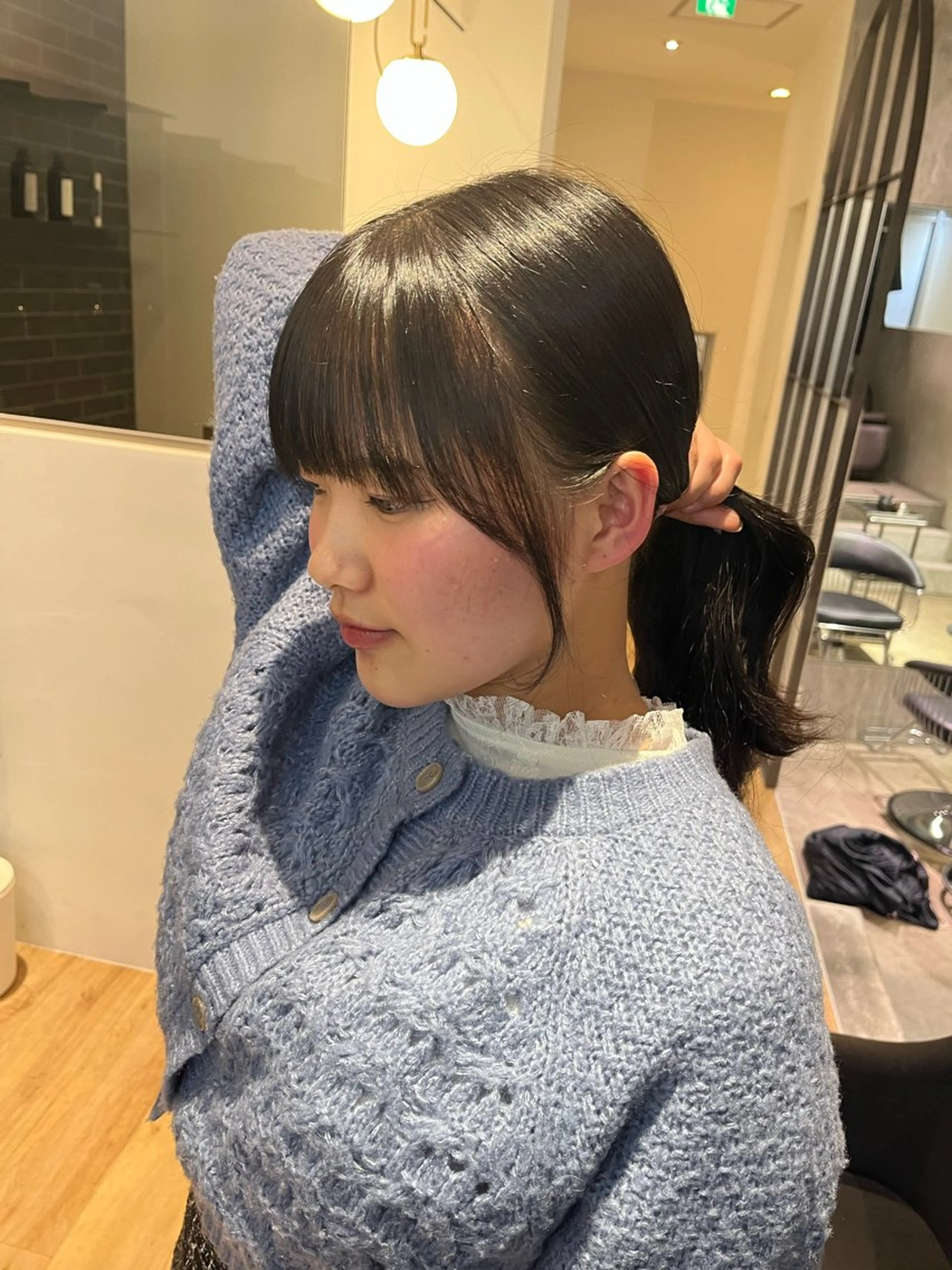 ミディアム 顔周りカット カット 森山 葵 ショート×メンズのヘアスタイル