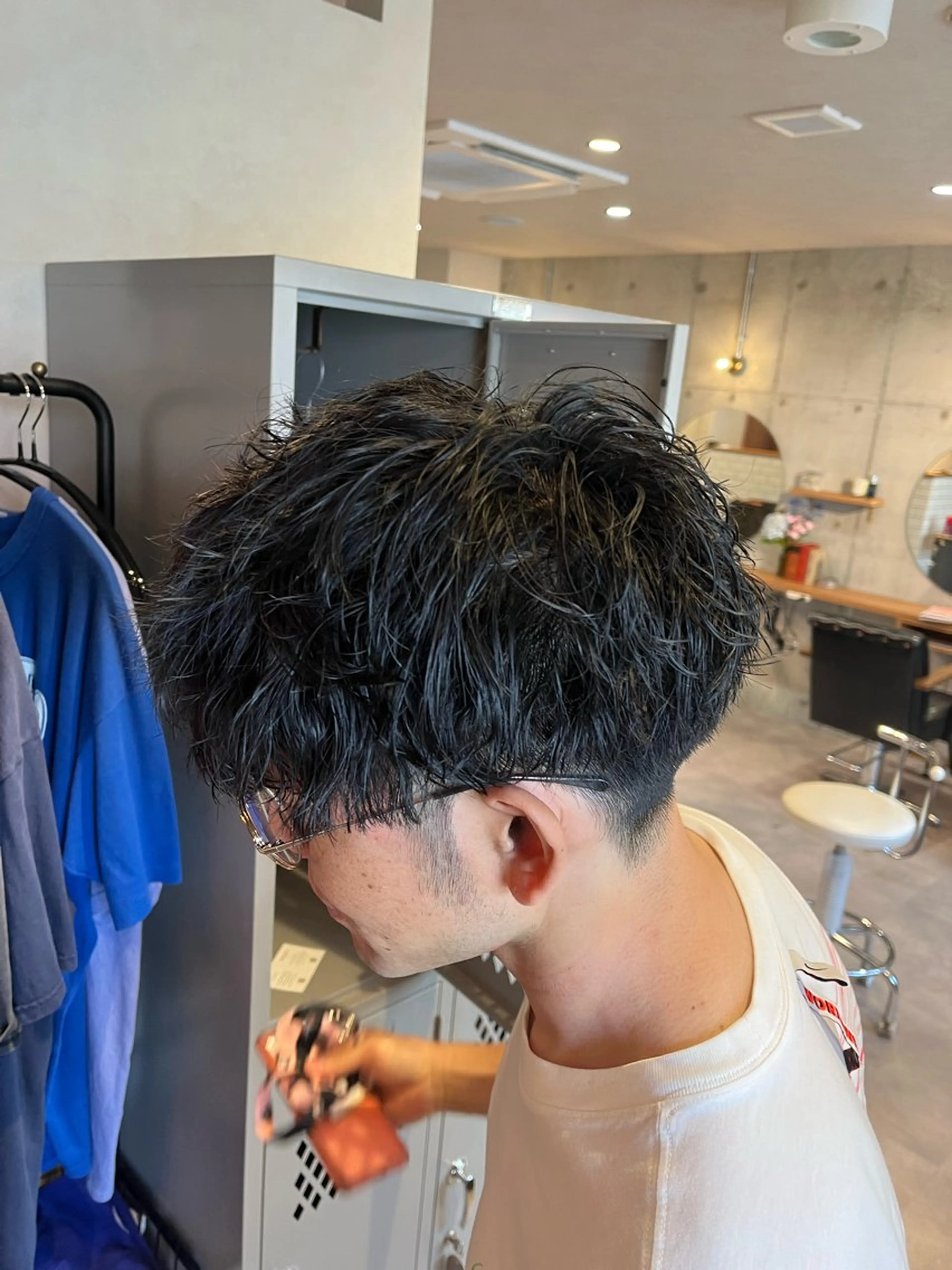 ショート パーマ メンズ カット パーマ Lamp所属・🌀メンズパーマ🌀 🐏丸山祐宇🐏のヘアスタイル