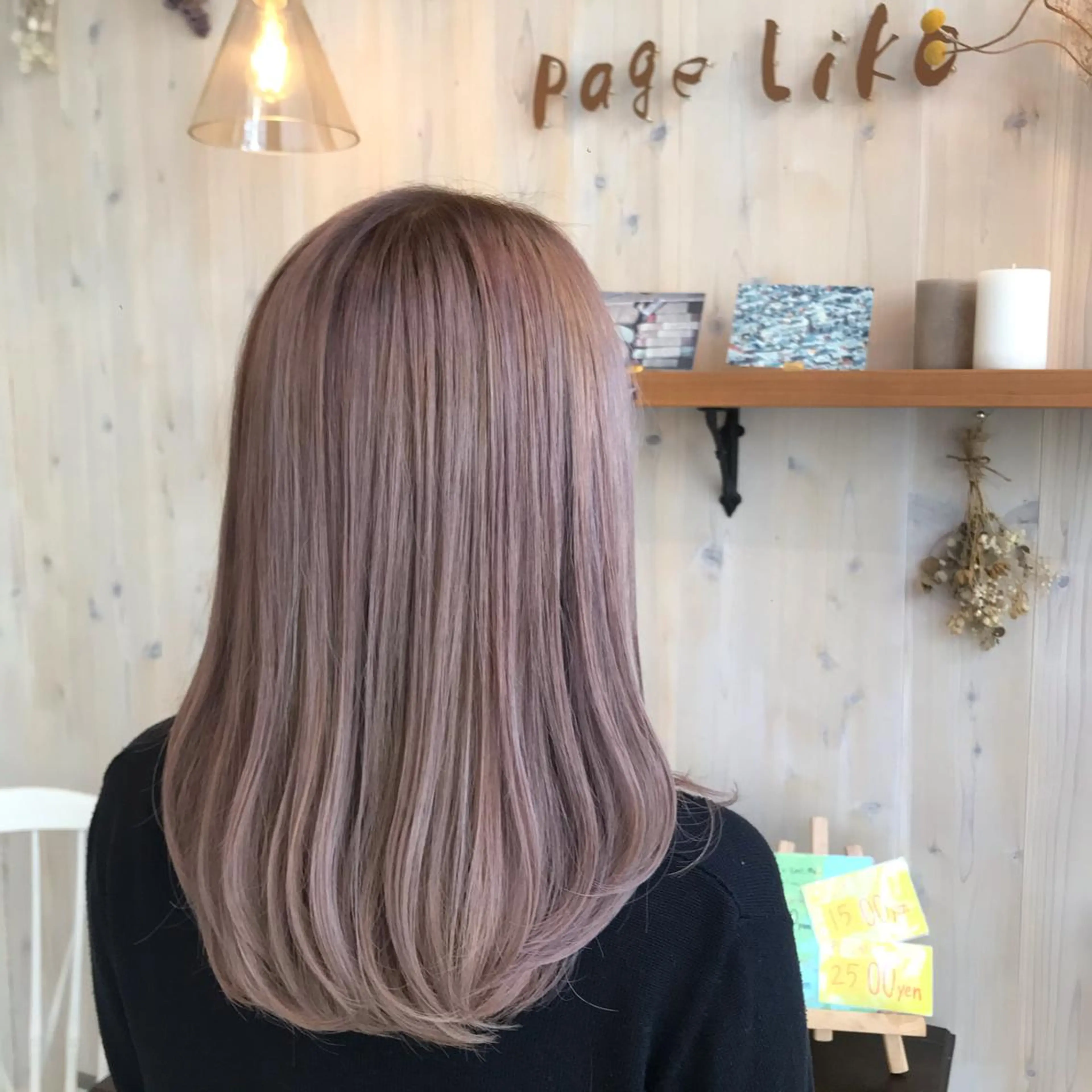 ロング カラー ベージュカラー ブリーチ ピンクカラー ピンクベージュ 透明感カラー/ 寺田千雅子のヘアスタイル