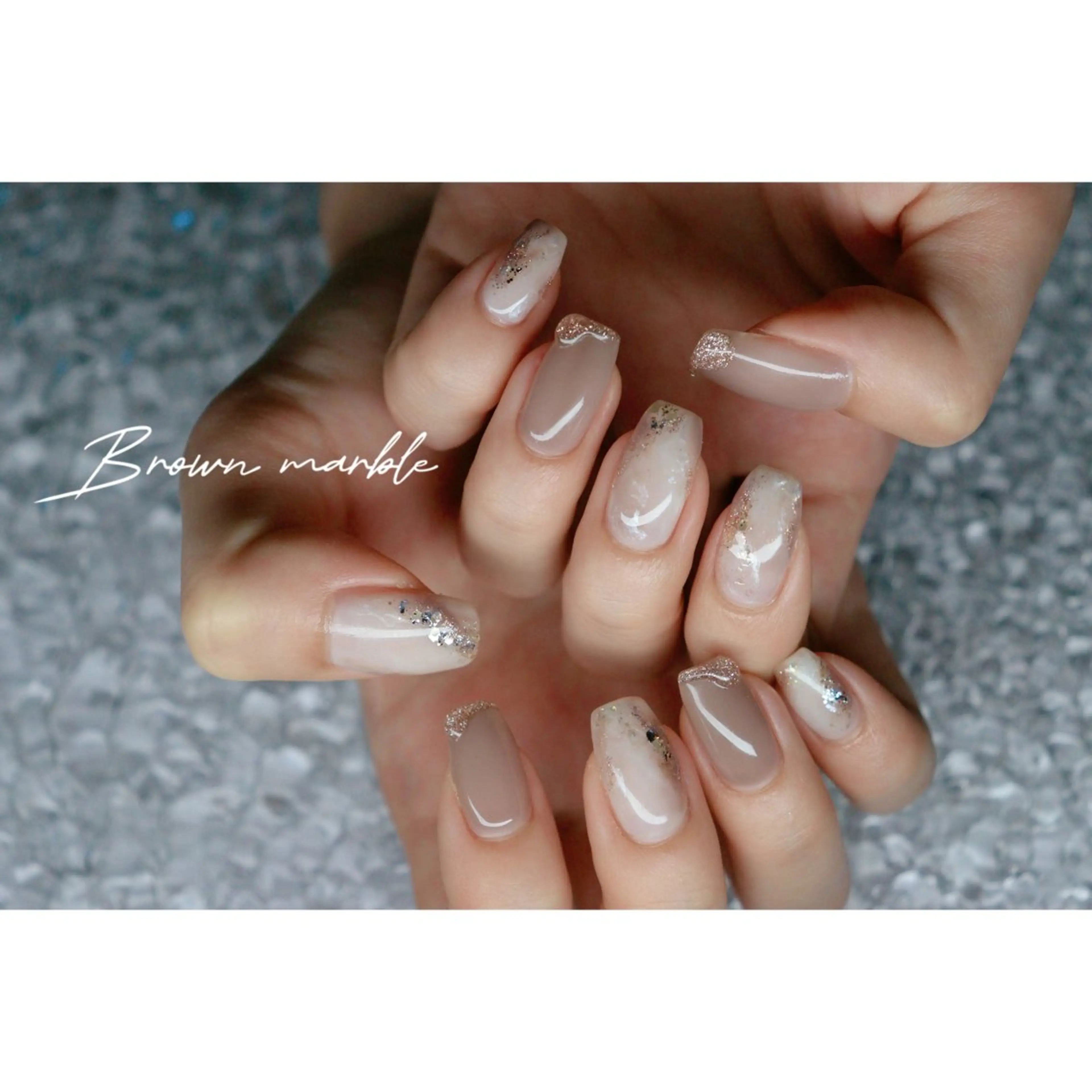 ネイル 大理石ネイル(マーブル) ハンドネイル ハンドケア mapple nailのネイルデザイン