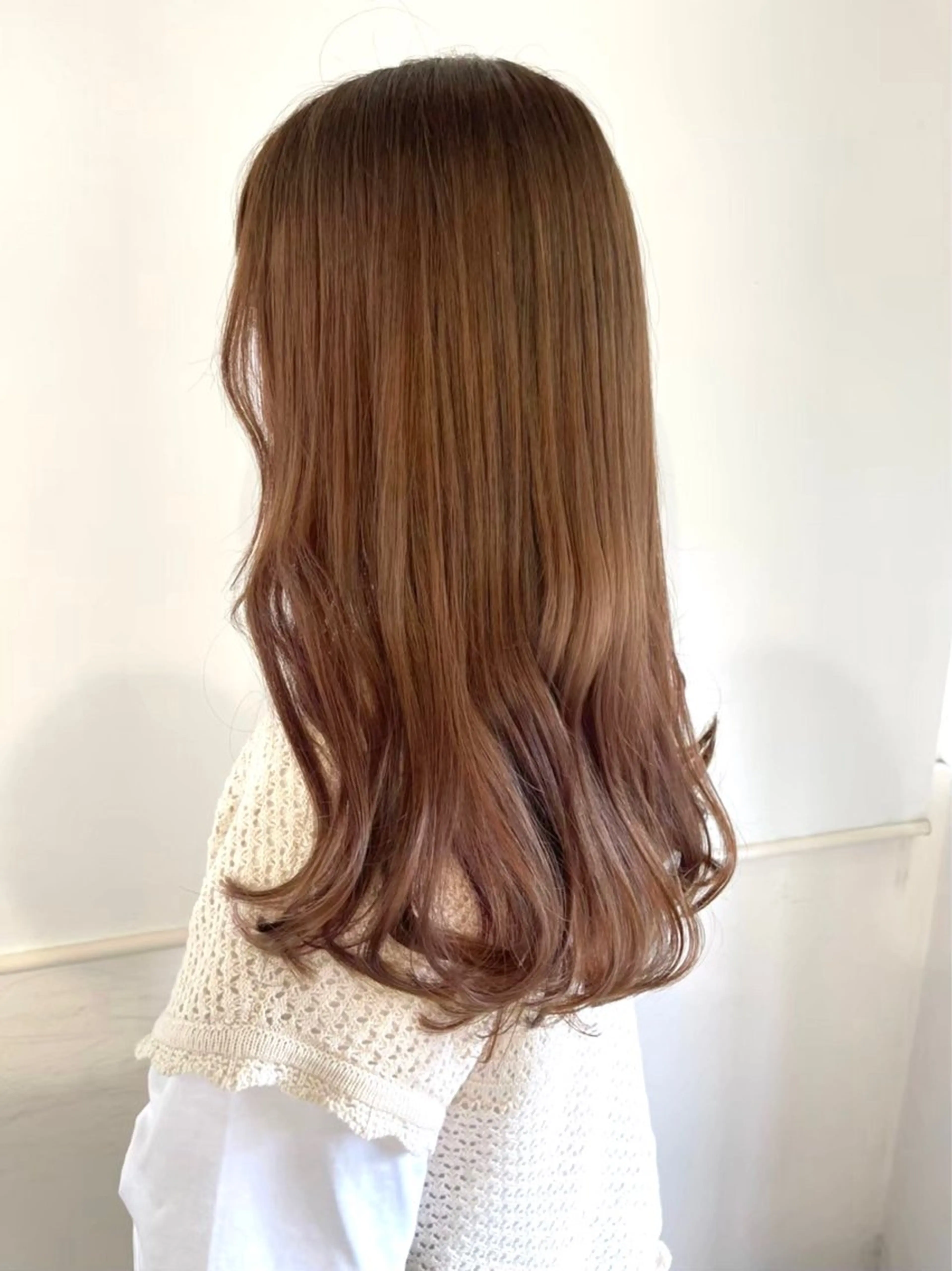 セミロング カラー ベージュカラー ParveMix いしいまお🌼のヘアスタイル