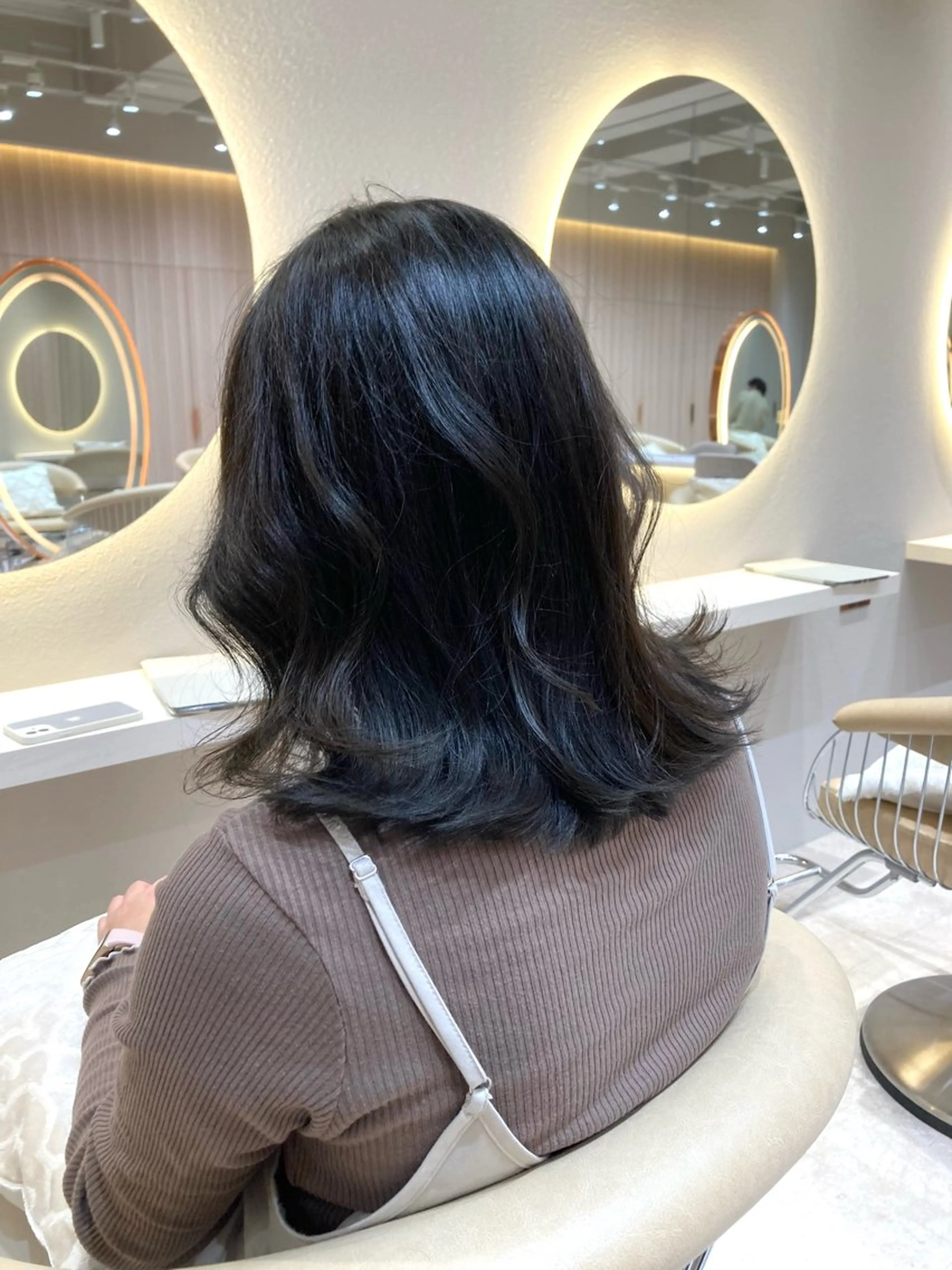 ミディアム ヘアカラー トリートメント 🩵縮毛矯正・ボブ 岩原朋也🩵のヘアスタイル