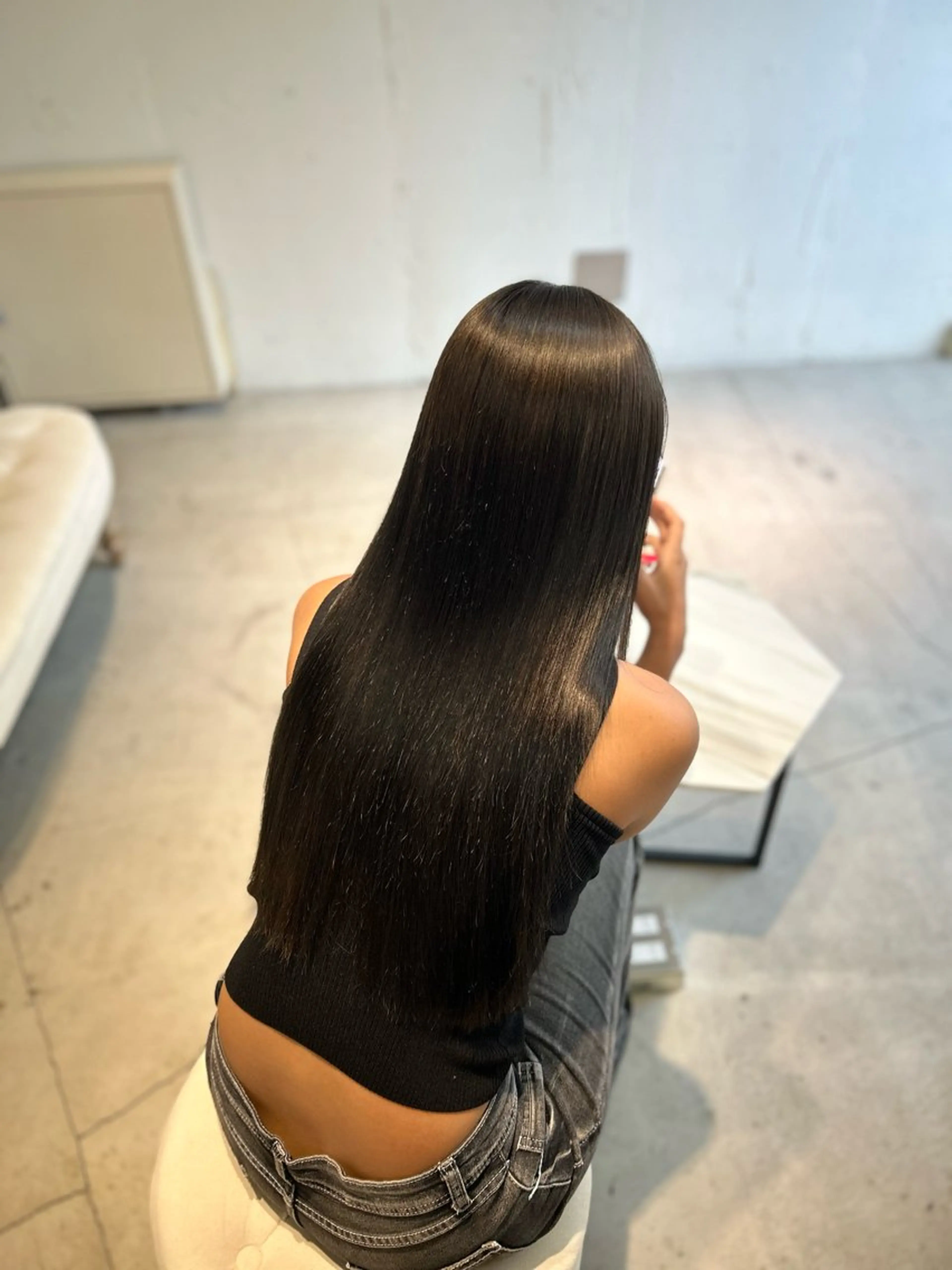 ロング カラー ブラウンカラー ヘアカラー トリートメント mellowman所属・⟡.·カリン/暗髪/ 艶髪/レイヤー⟡.·のヘアスタイル