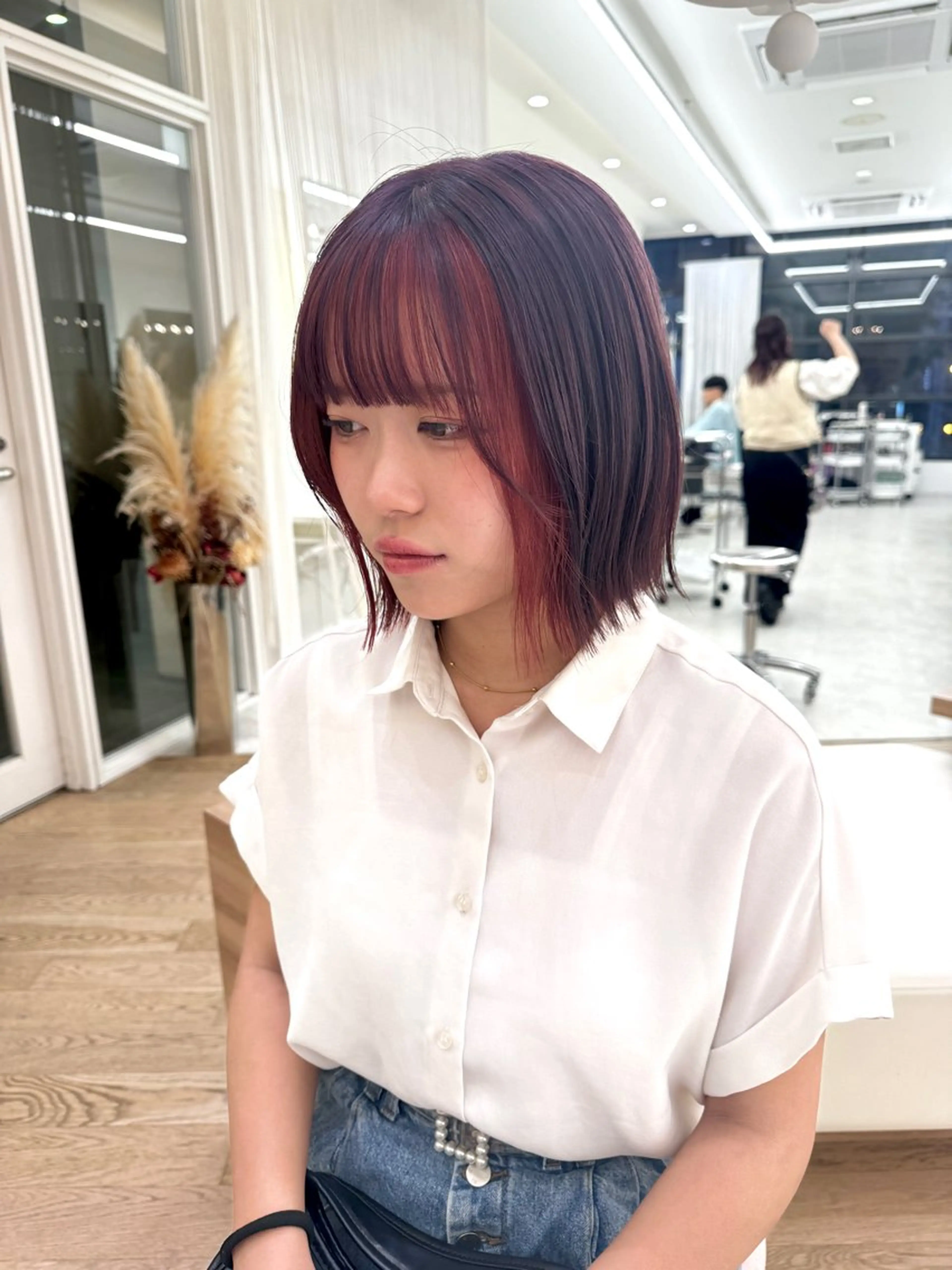 ロング カラー カット ヘアカラー ParveMix NANOのヘアスタイル