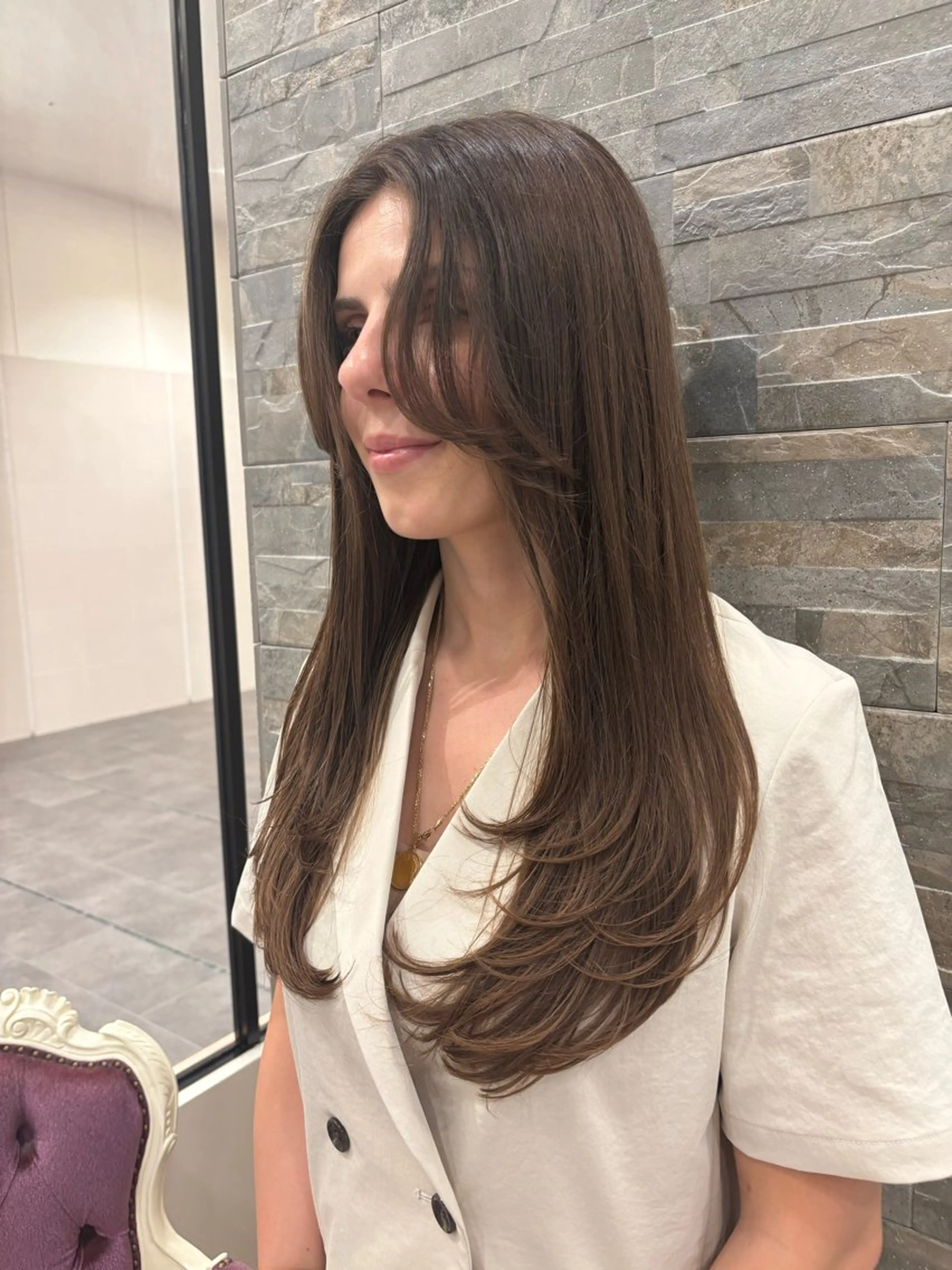 ロング レイヤーカット カット 🫧髪質改善🫧ツヤ 髪🫧Terumiのヘアスタイル