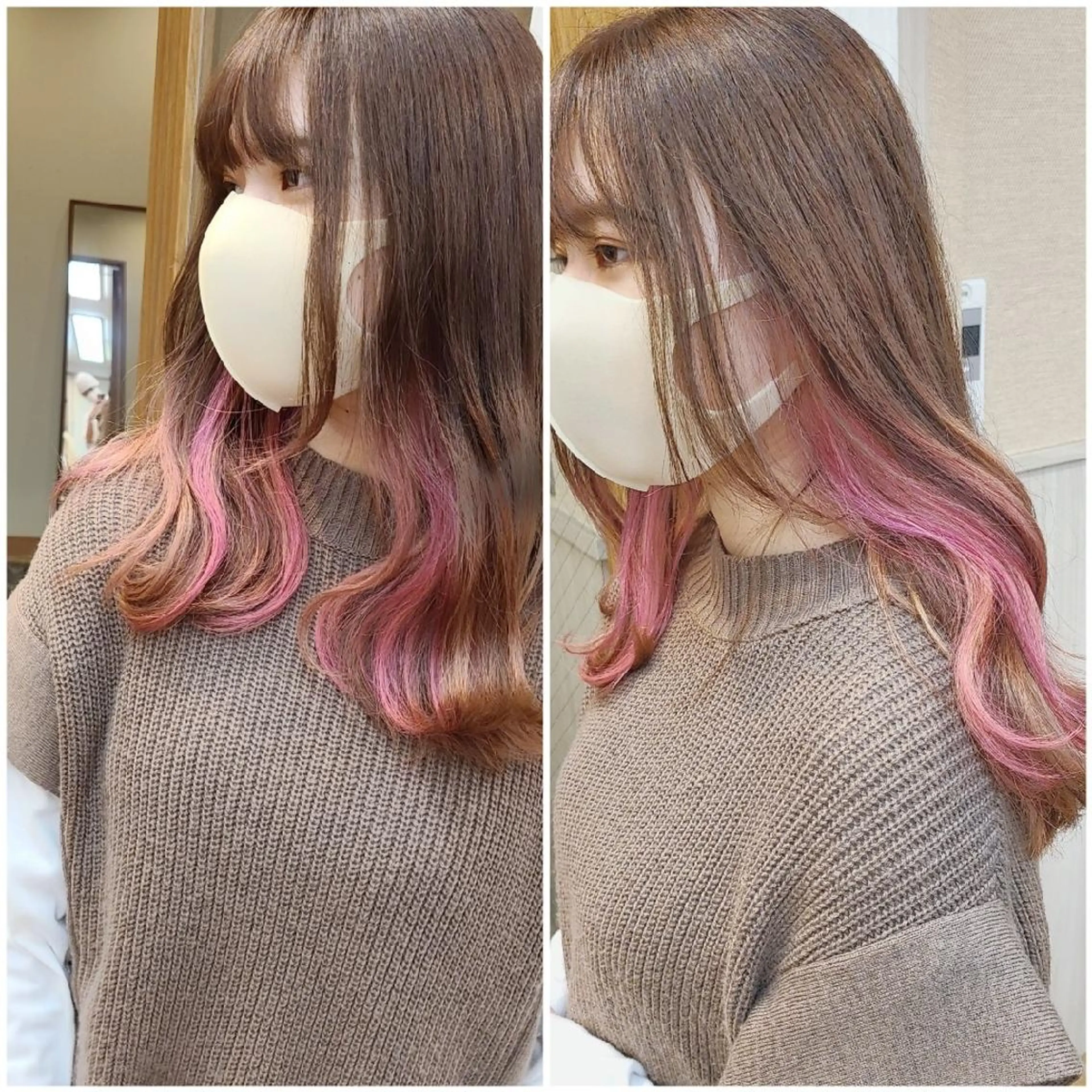 セミロング カラー イヤリングカラー 【ネウィ天王寺 】seiyaのヘアスタイル