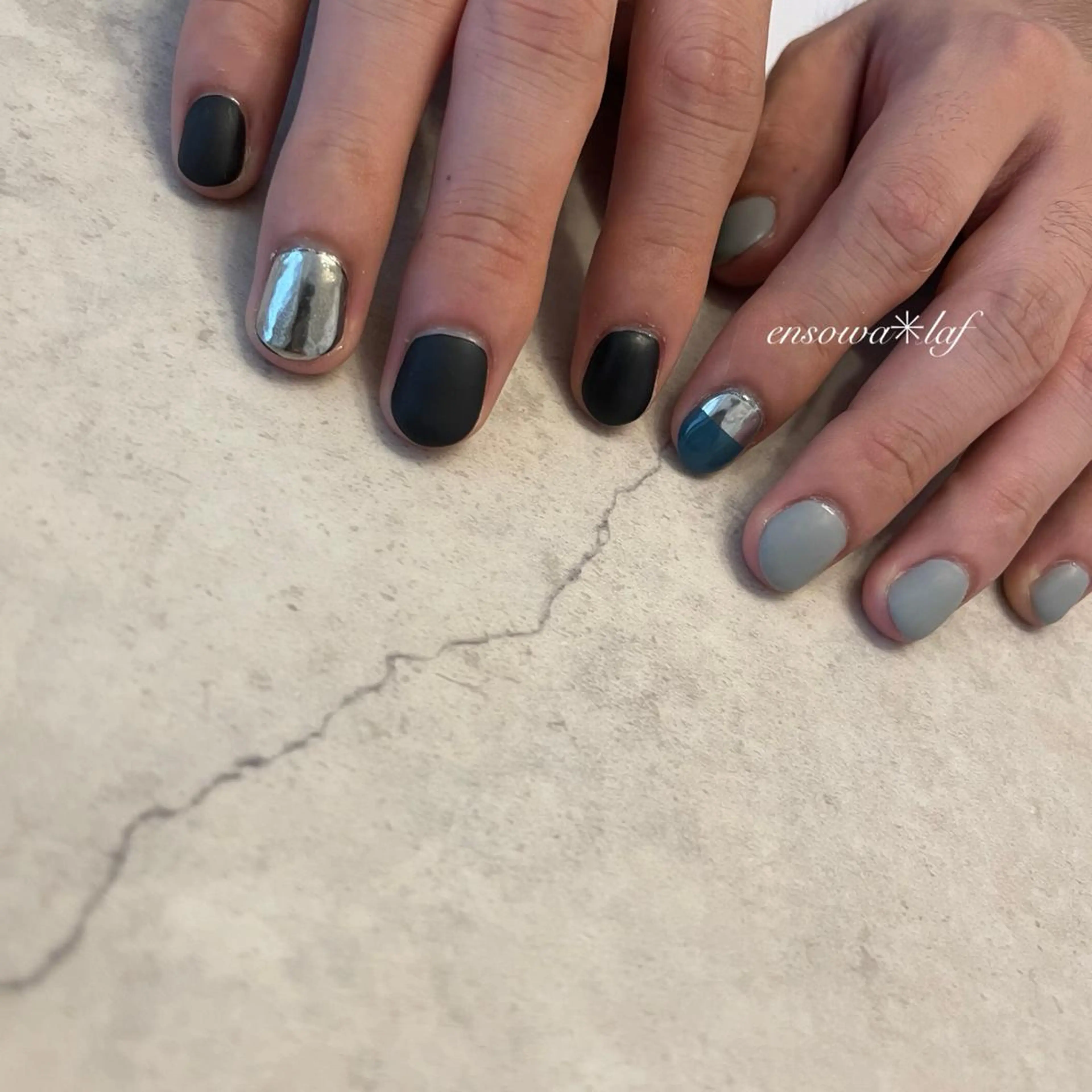 ネイル アートネイル オーロラネイル クリアネイル フレンチネイル ジェルネイル ensowa✱laf NAILのネイルデザイン