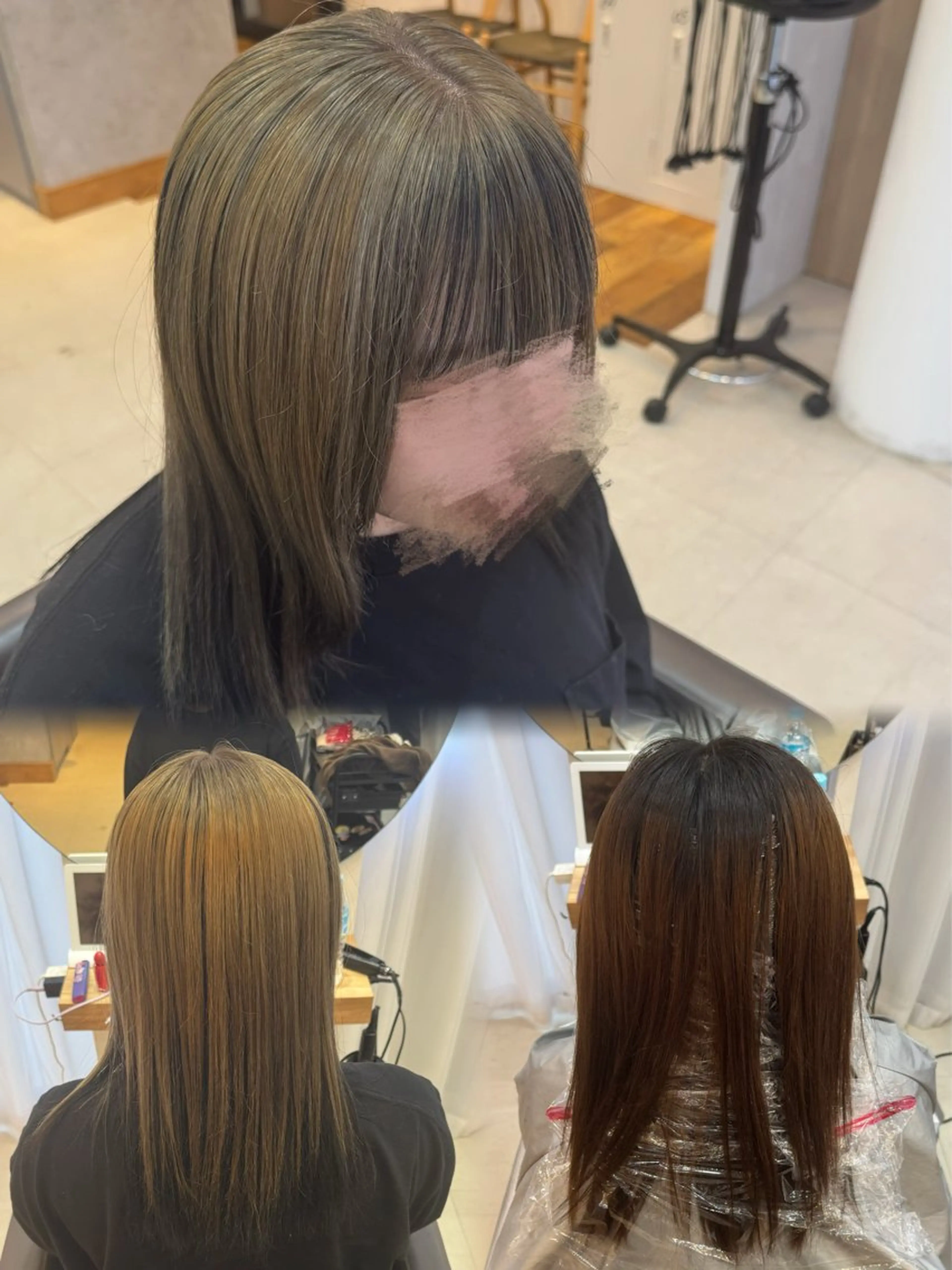 セミロング ヘアカラー lapereau ayanaのヘアスタイル