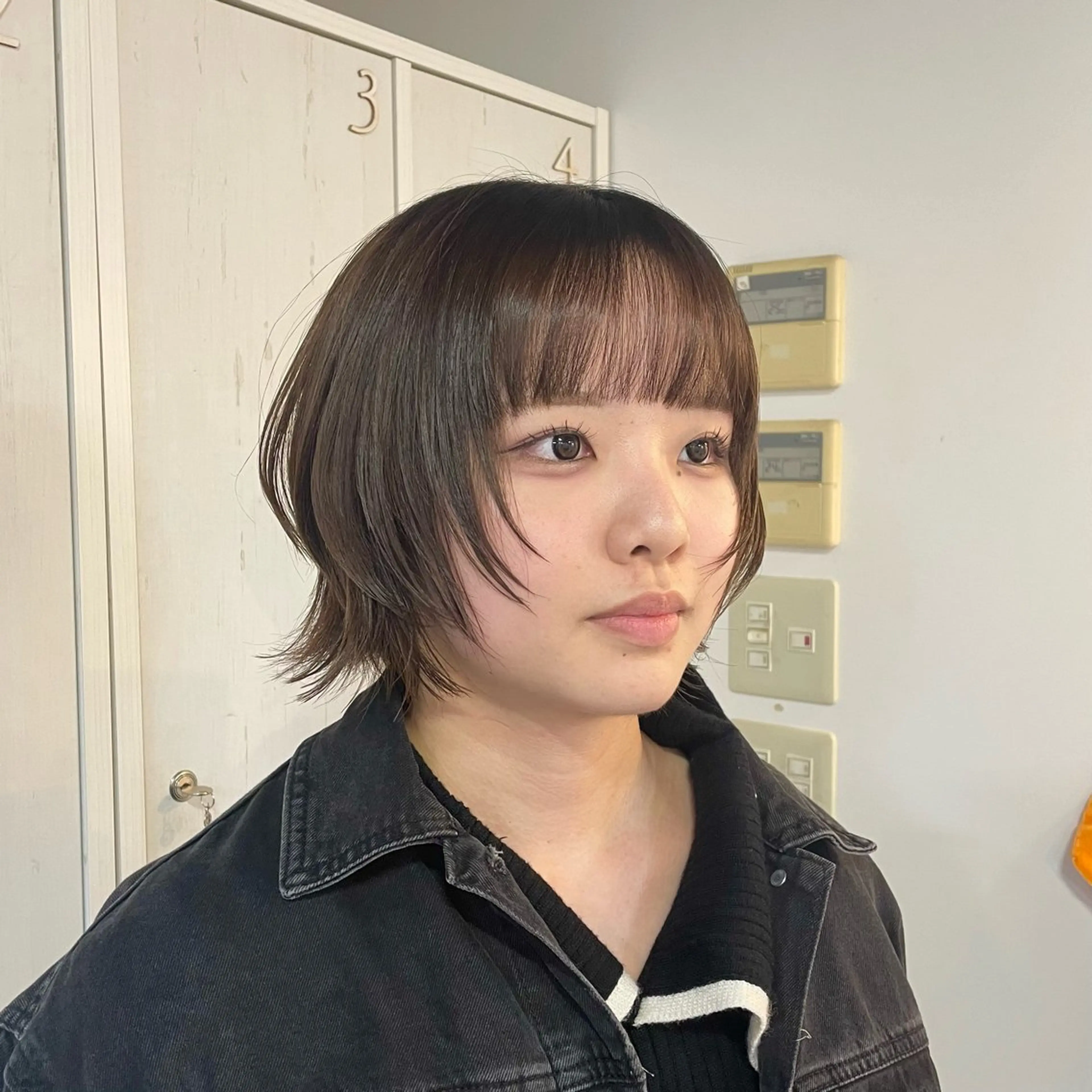 ショート ボブレイヤー ボブ レイヤーカット 川原 飛奈のヘアスタイル