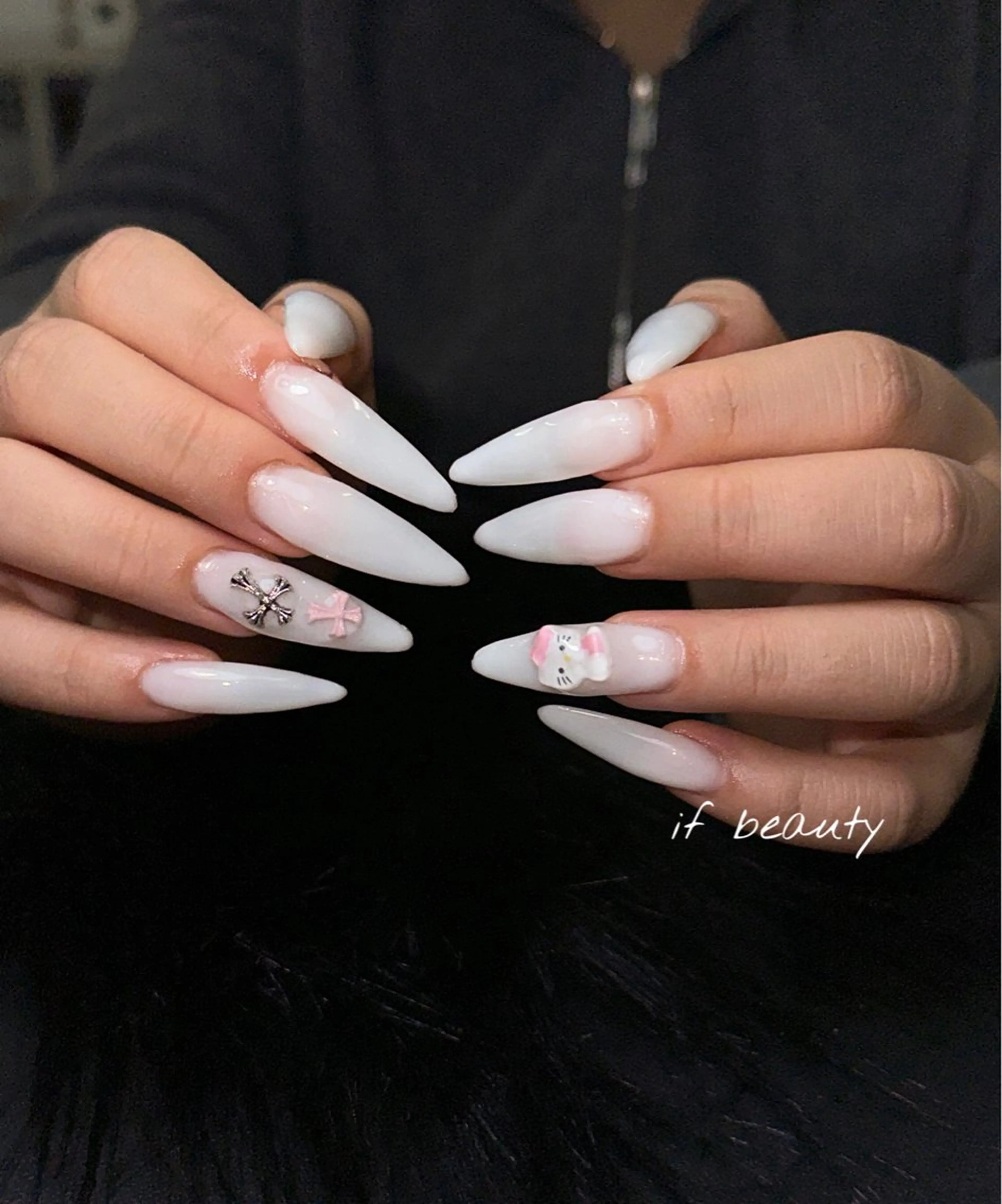 ネイル アートネイル 長さ出し ジェルネイル ワンカラーネイル パラジェル ハンドネイル if Hair＆Nail Salon所属・IKA /海外ネイル /個性派/ワンホンのネイルデザイン