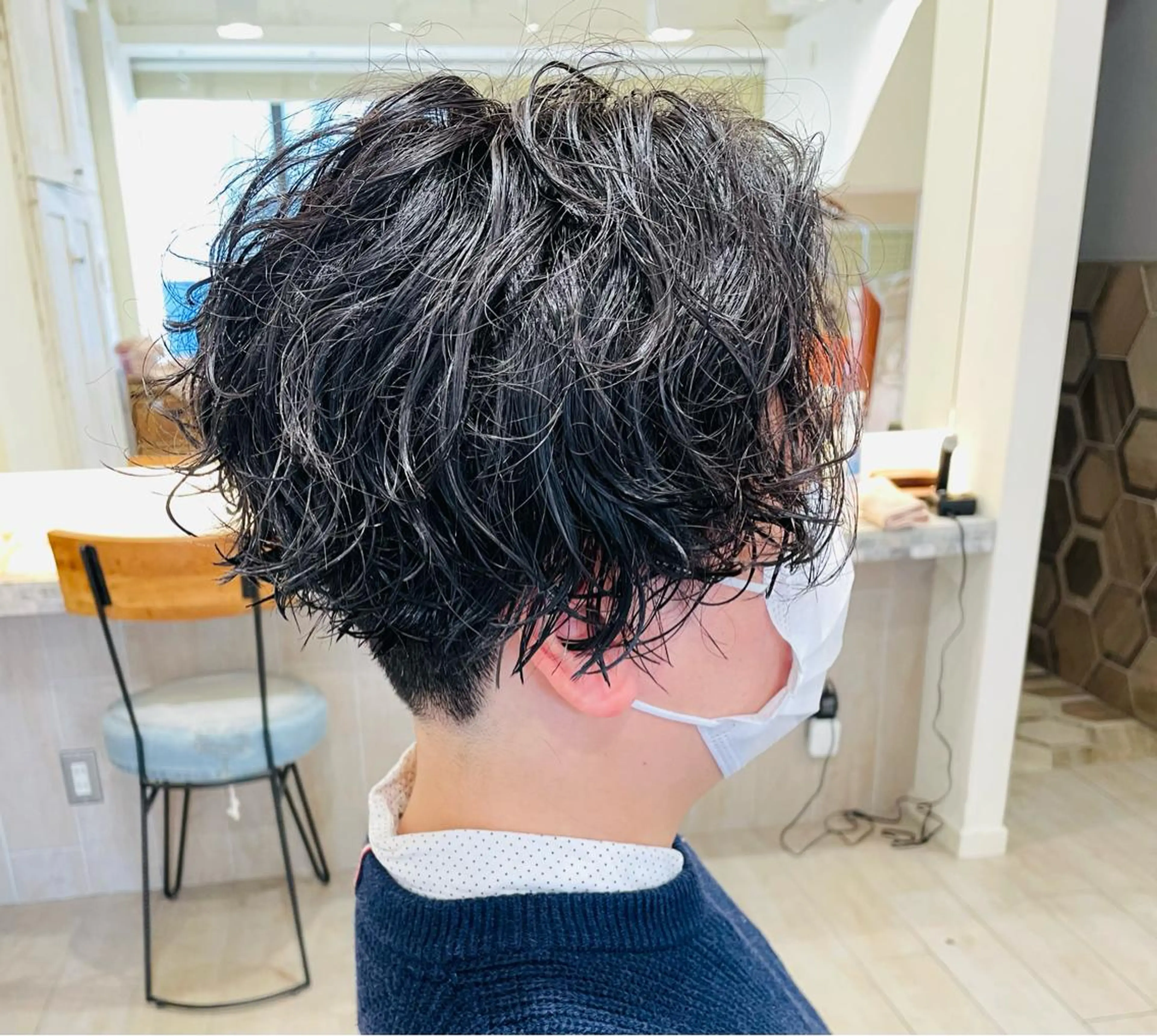 ショート パーマ メンズ カット パーマ すげ さやかのヘアスタイル