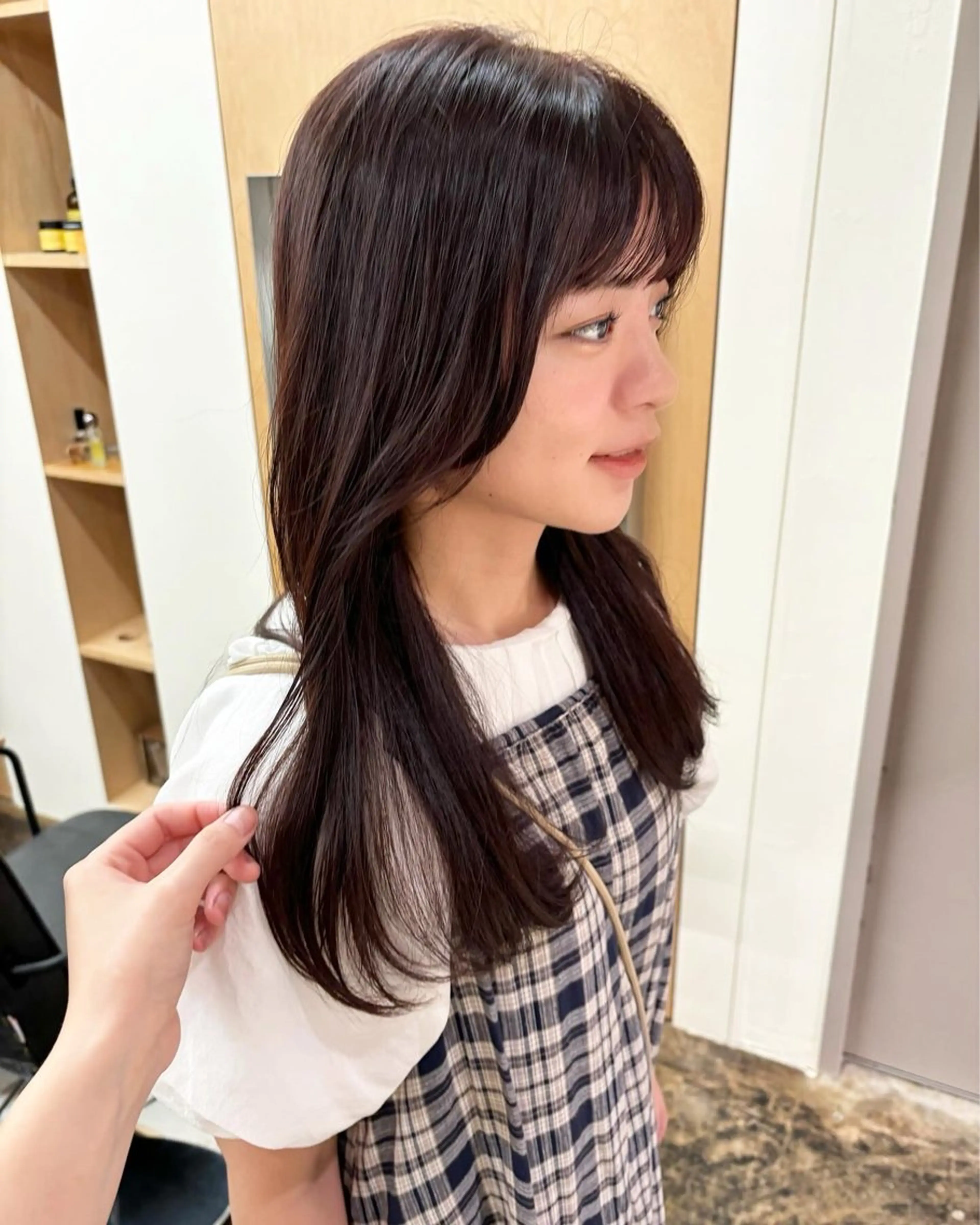 ロング カラー ブラウンカラー ピンクカラー ピンクブラウン 武田美空🐇 ヘアアレンジ/カラーのヘアスタイル