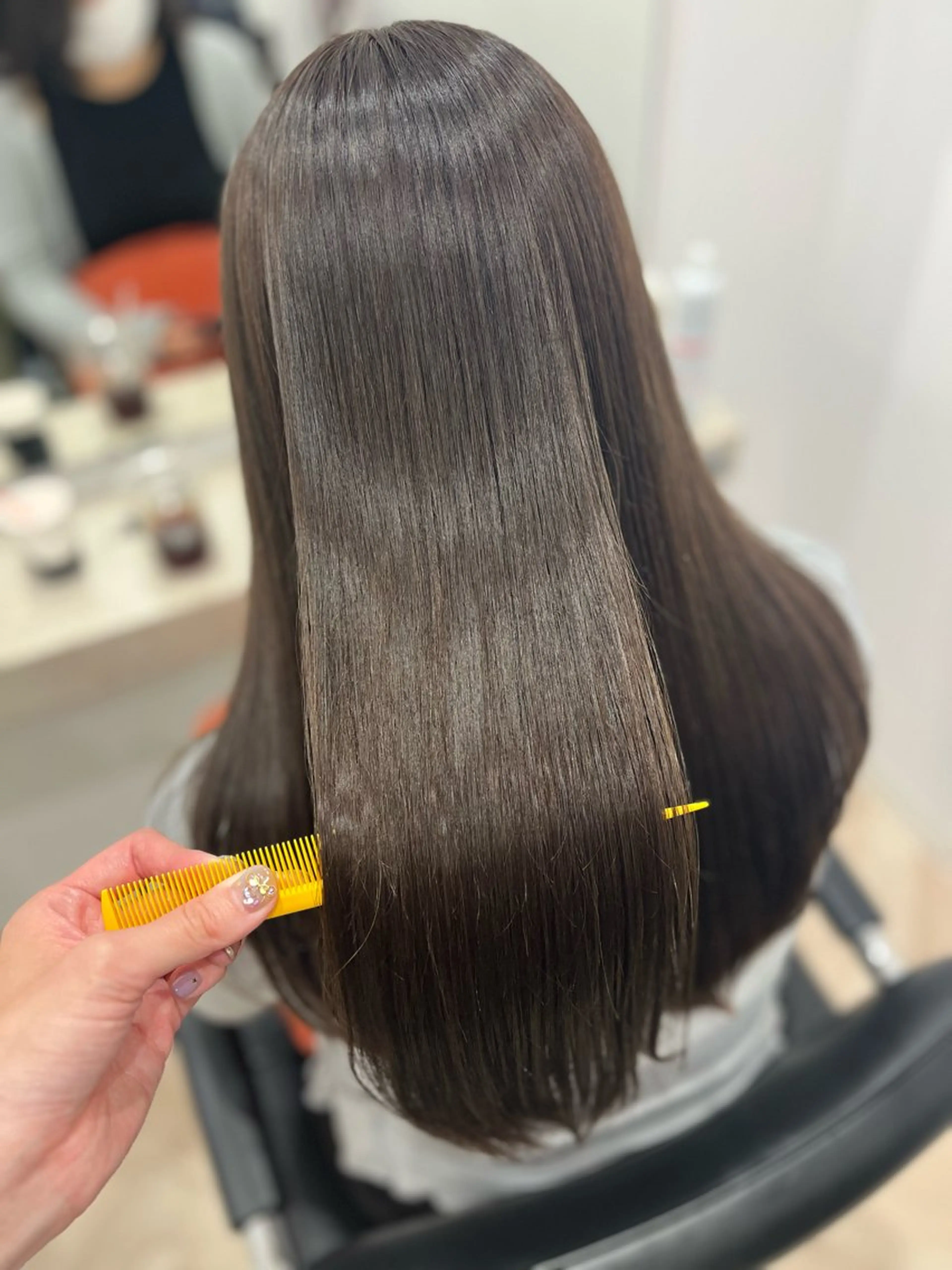 ロング カラー ブラウンカラー カット ヘアカラー トリートメント 🫧ぷる艶カラー🫧 Yuubi🦩のヘアスタイル