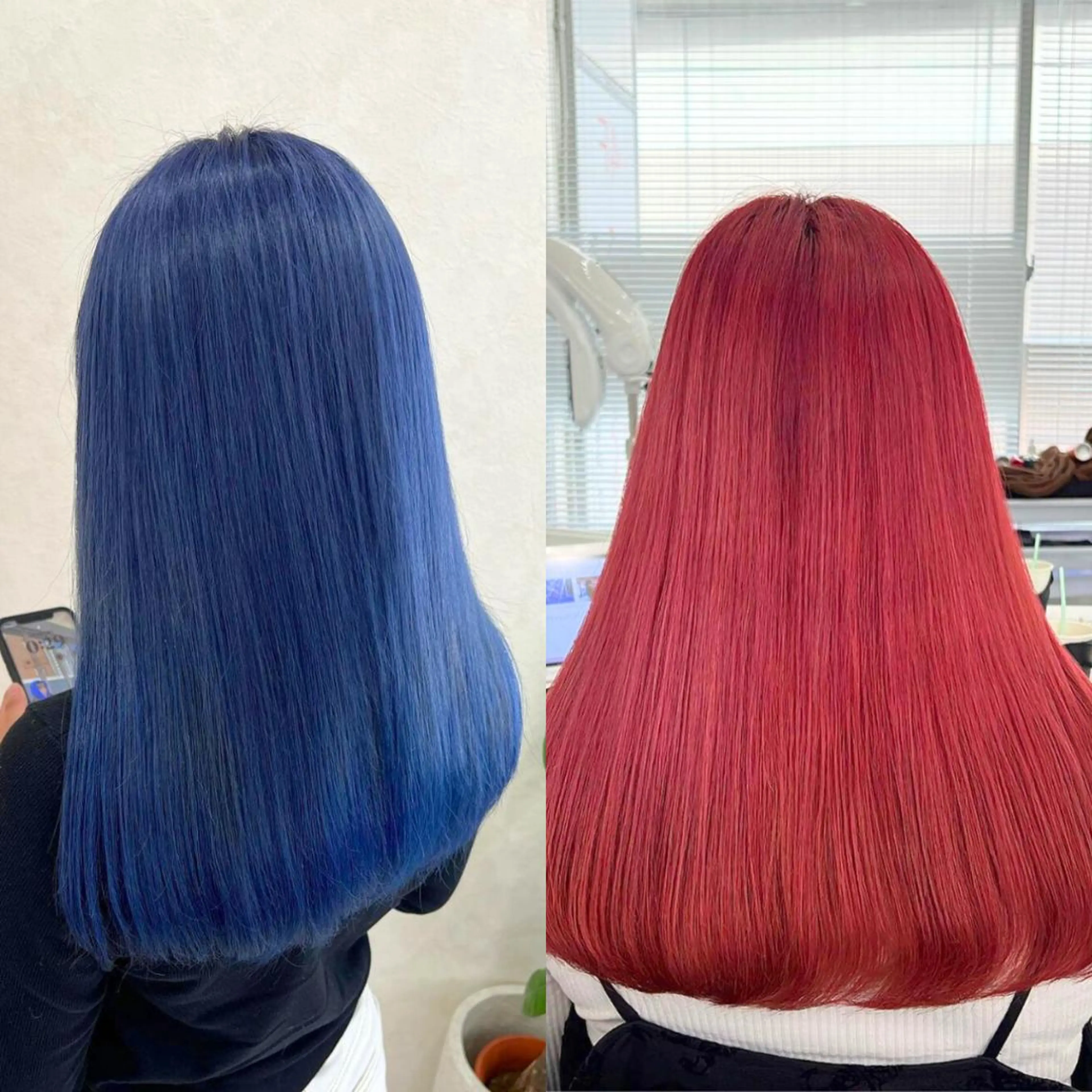ミディアム ヘアカラー 🦄コグレケンタピ ンクカラー🎨パーマのヘアスタイル