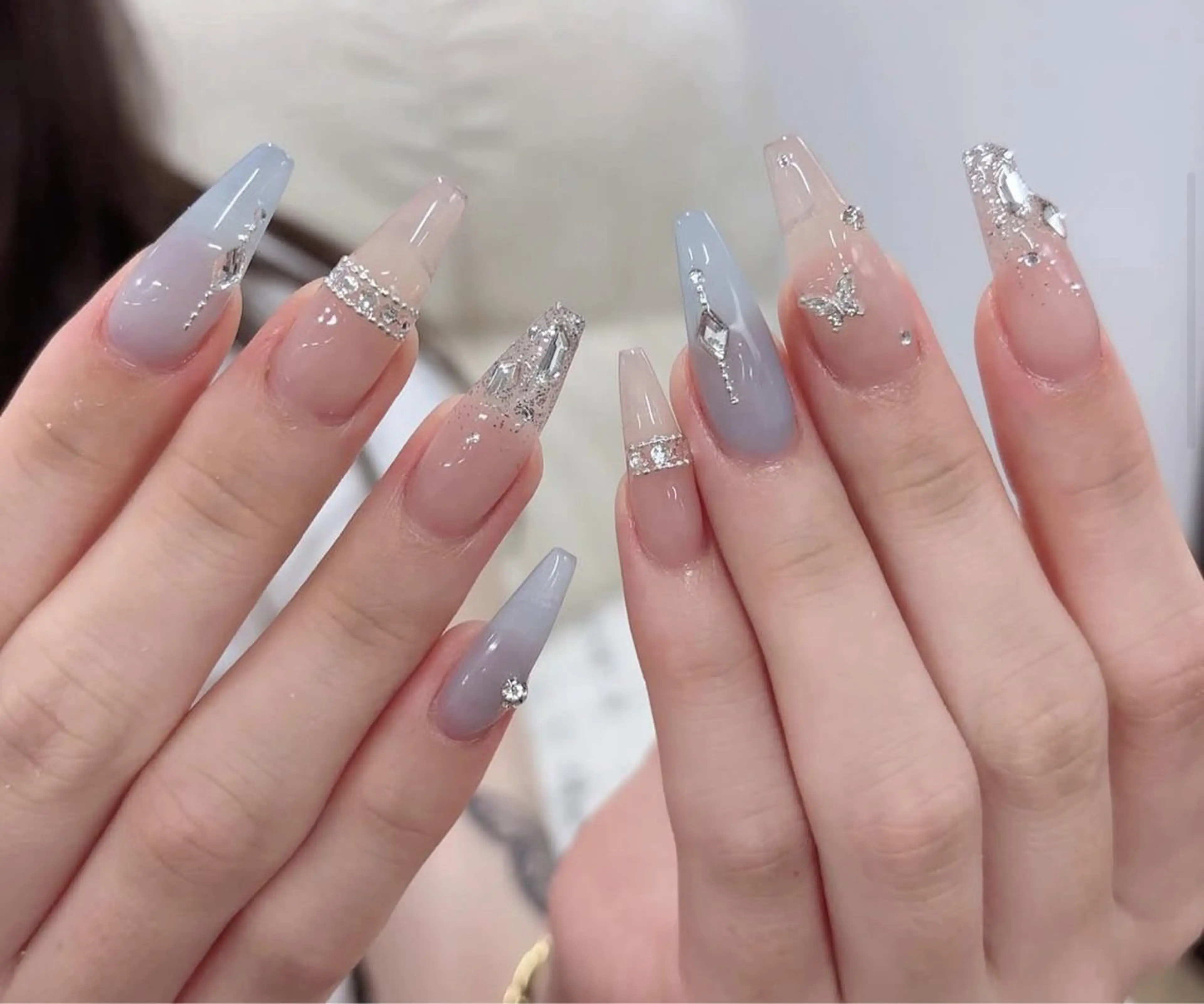 ネイル ジェルネイル 韓国ネイル マグネットネイル ネイルチップ 冬ネイル Lenie Nailのネイルデザイン