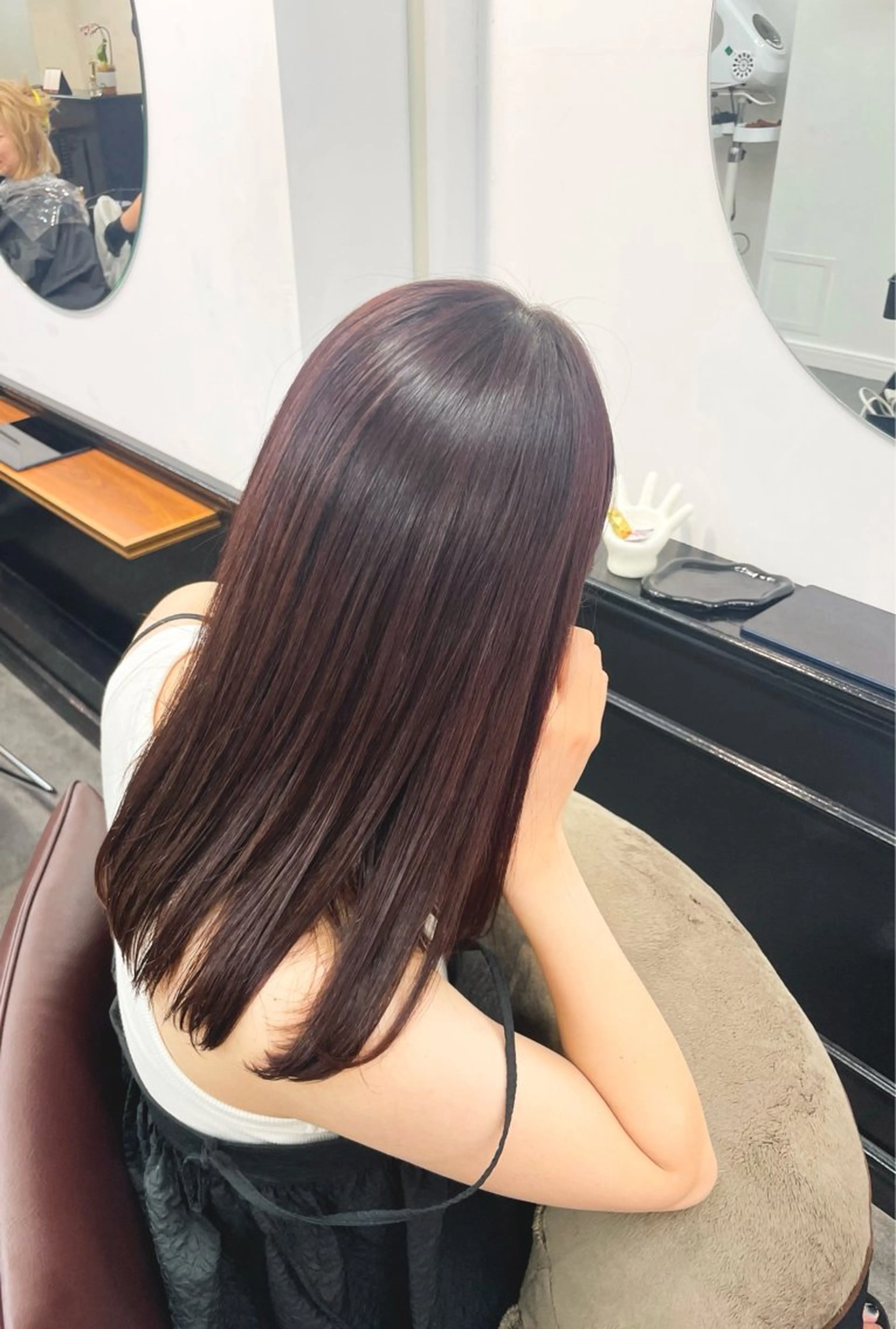 ロング カラー カット ヘアカラー トリートメント 野町好花 レイヤー/パーマのヘアスタイル