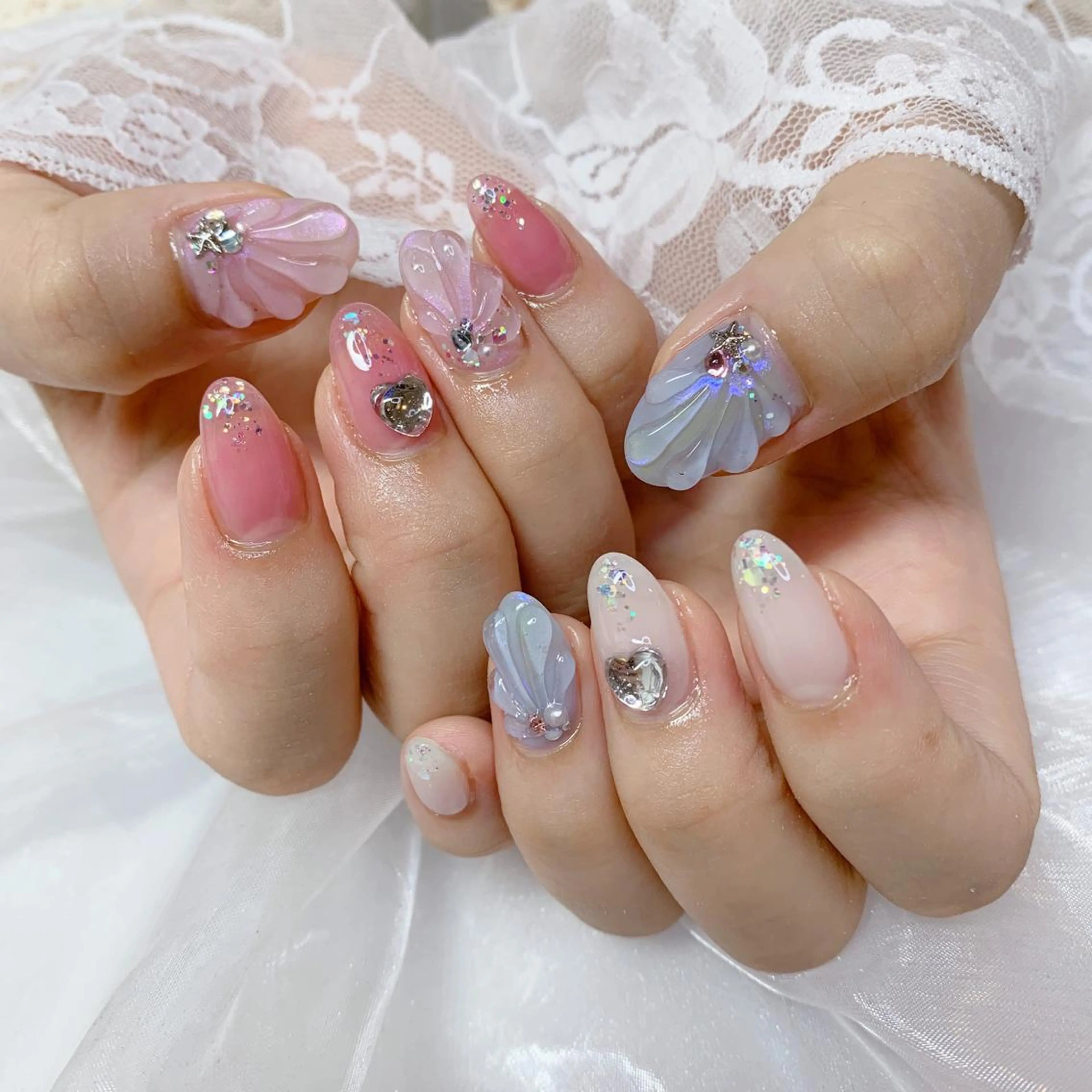 ネイル ハンドネイル La neige* yuki 🥯🍑のネイルデザイン