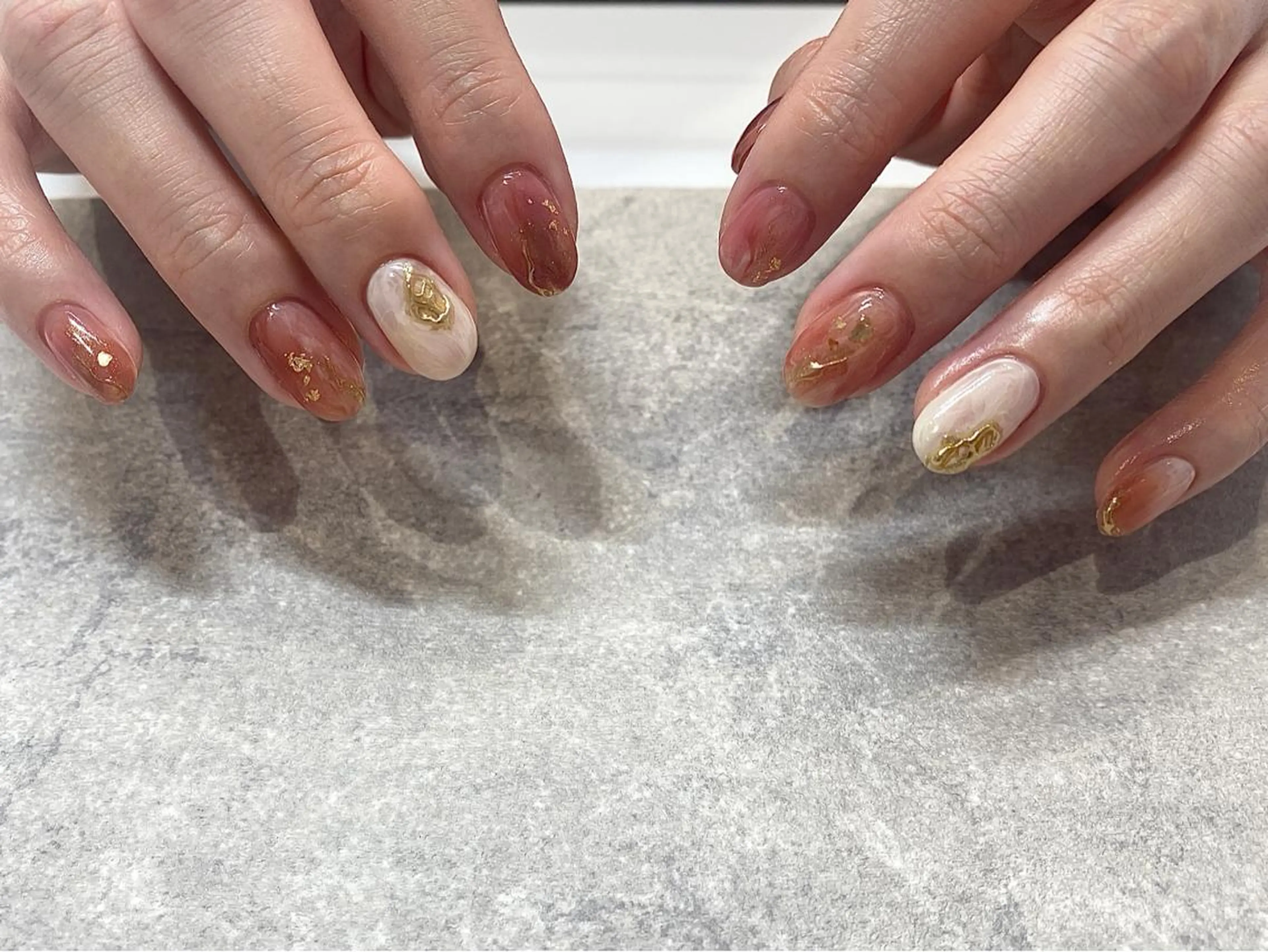 ネイル ハンドネイル NINEnami ニュアンスネイルのネイルデザイン