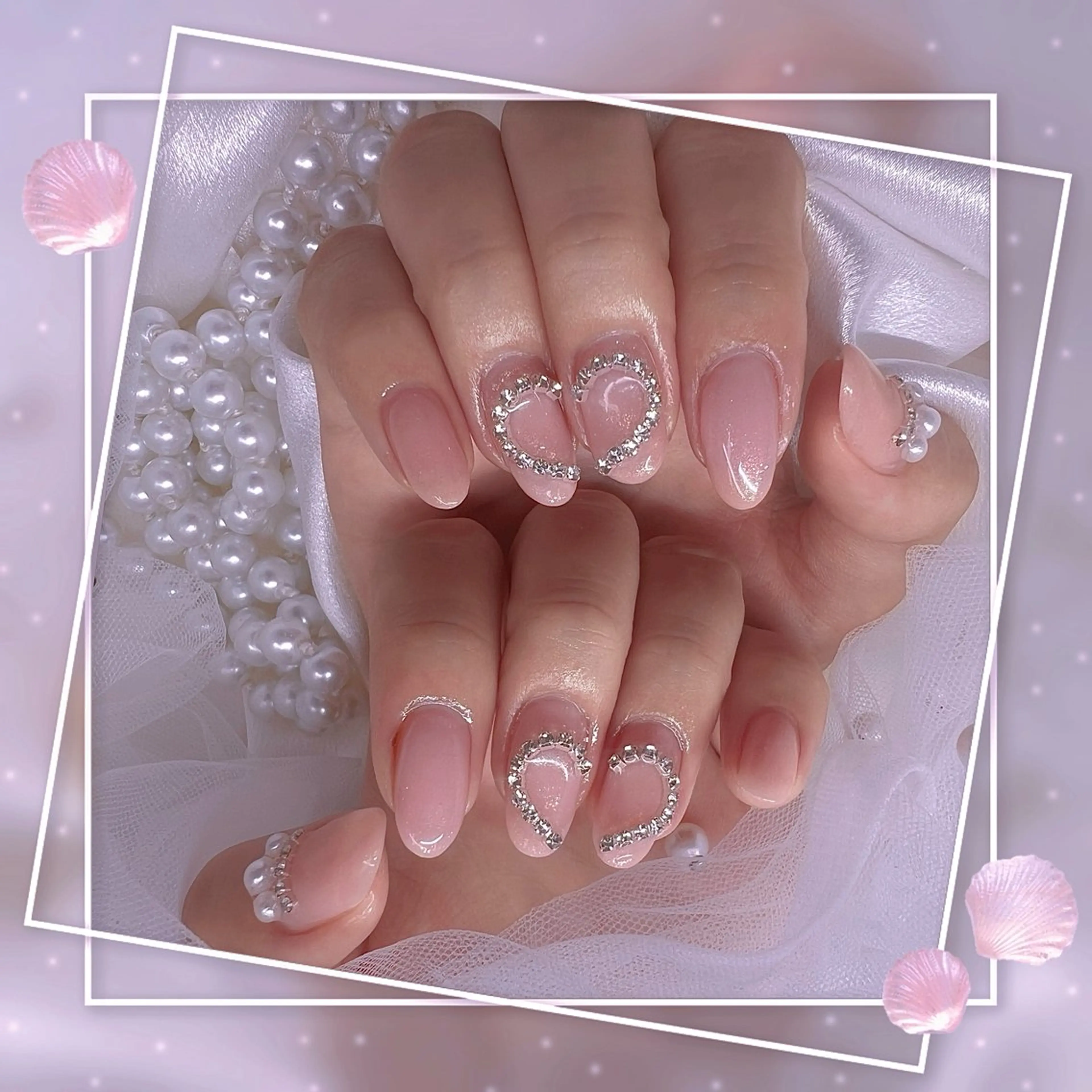 ネイル チークネイル フレンチネイル グラデーション マグネットネイル マグネットフレンチ ハンドネイル Chill Nailsalonのネイルデザイン