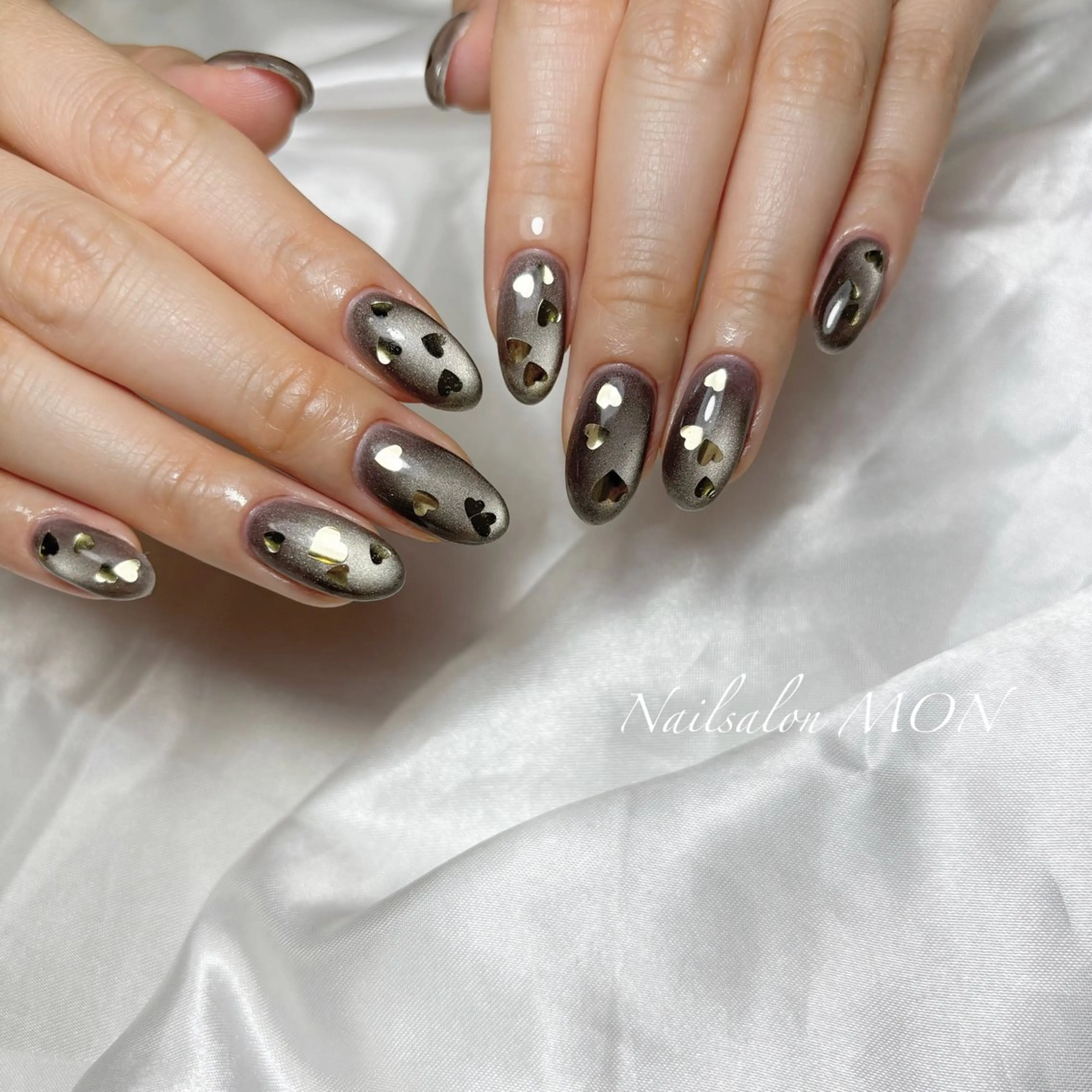 ネイル ハート ハンドネイル Nailsalon MONのネイルデザイン