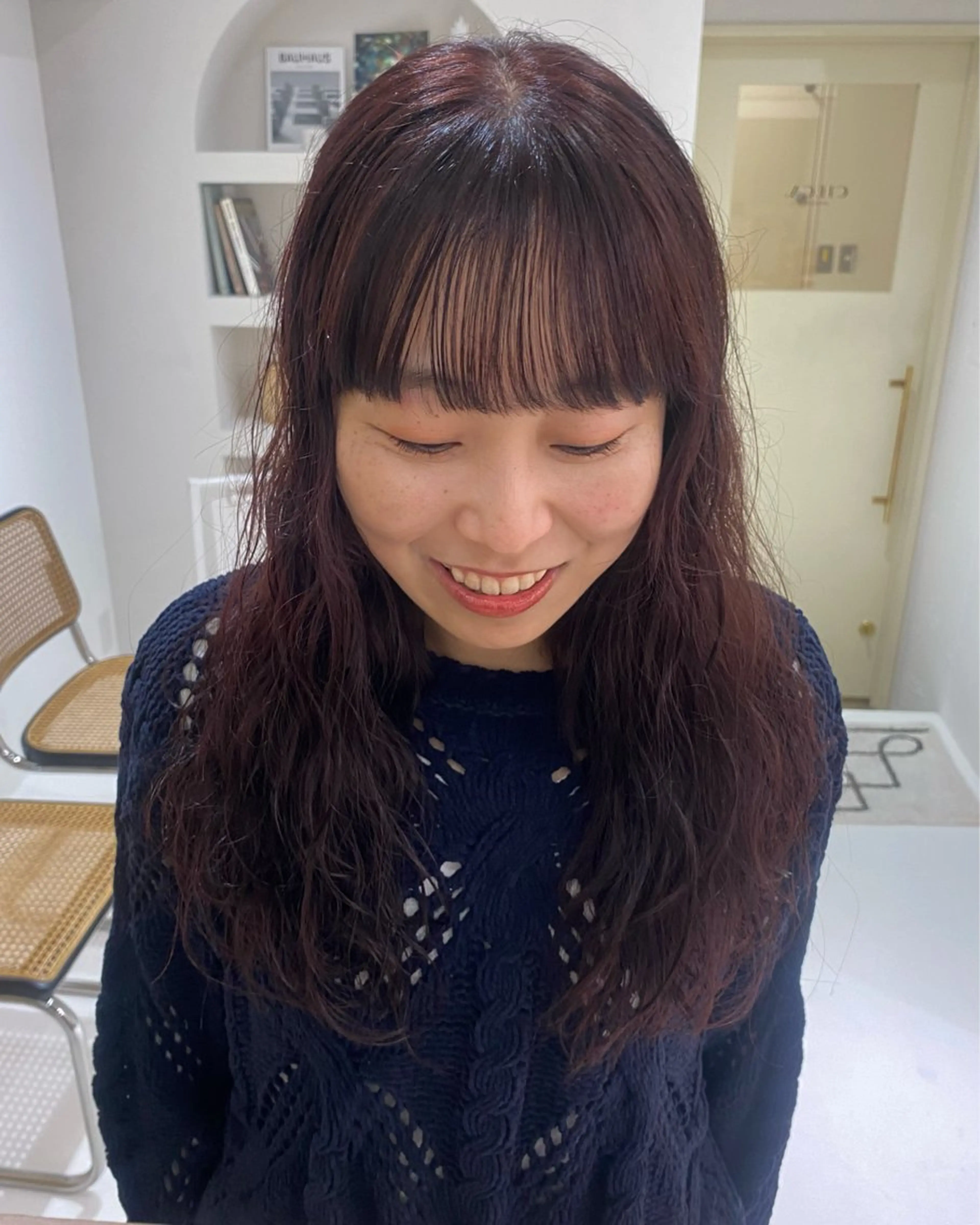ロング カラー オレンジ ヘアカラー トリートメント 暖色、透明感カラー/ 花🌼のヘアスタイル