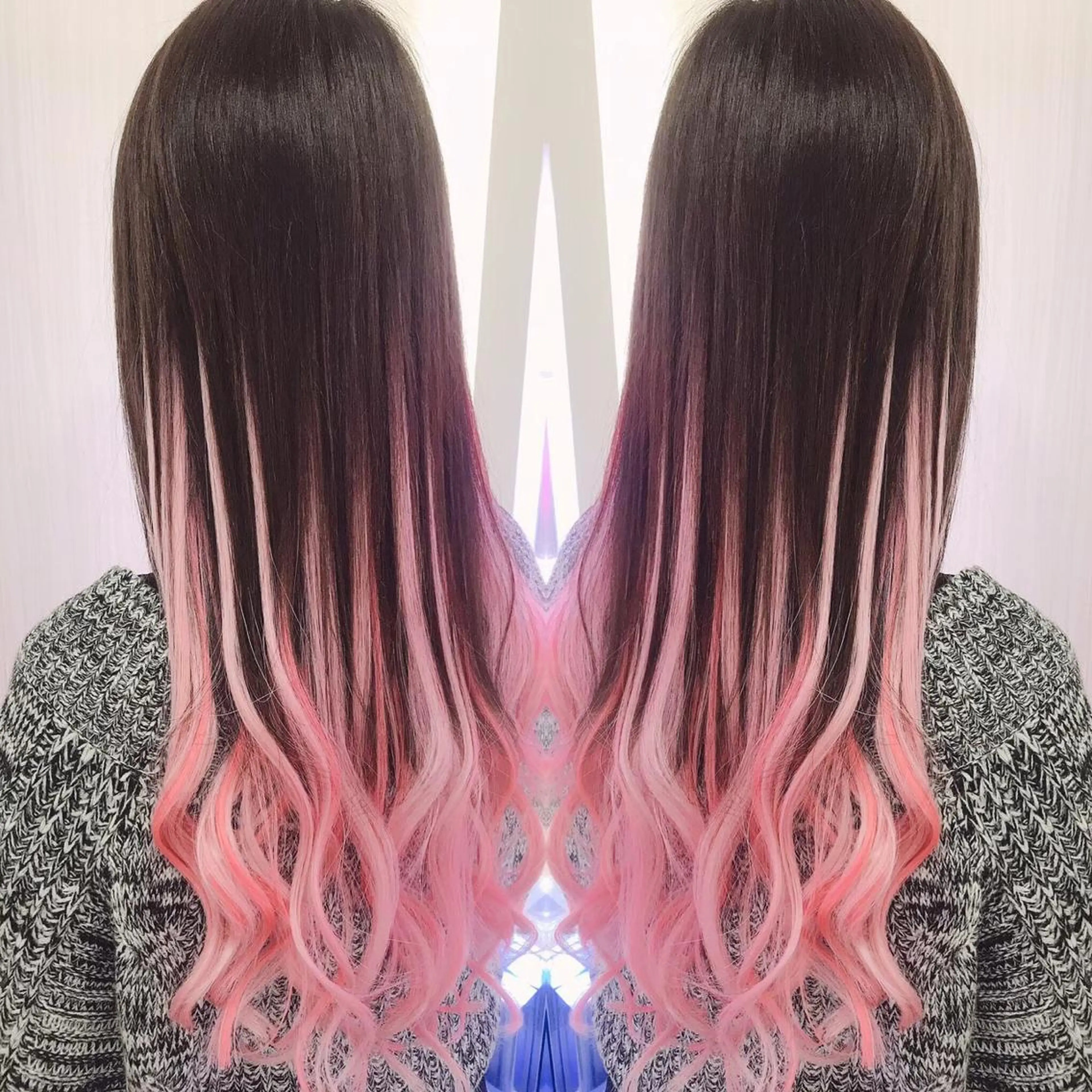 ロング カラー シールエクステ エクステ カット エクステ れん/ハイトーン /エクステ/韓国風のヘアスタイル