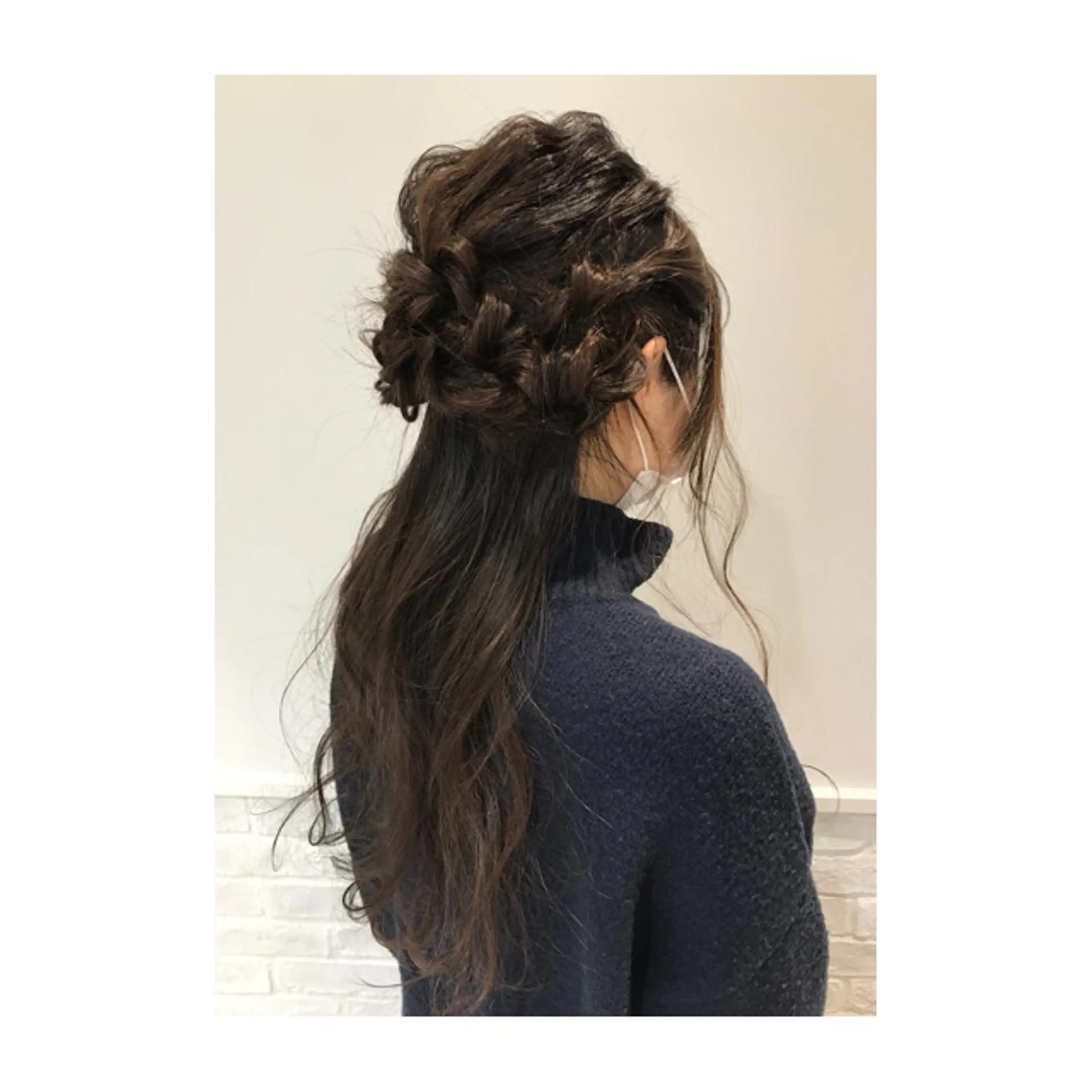 ロング ヘアアレンジ ハーフアップ 若林 美由希のヘアスタイル