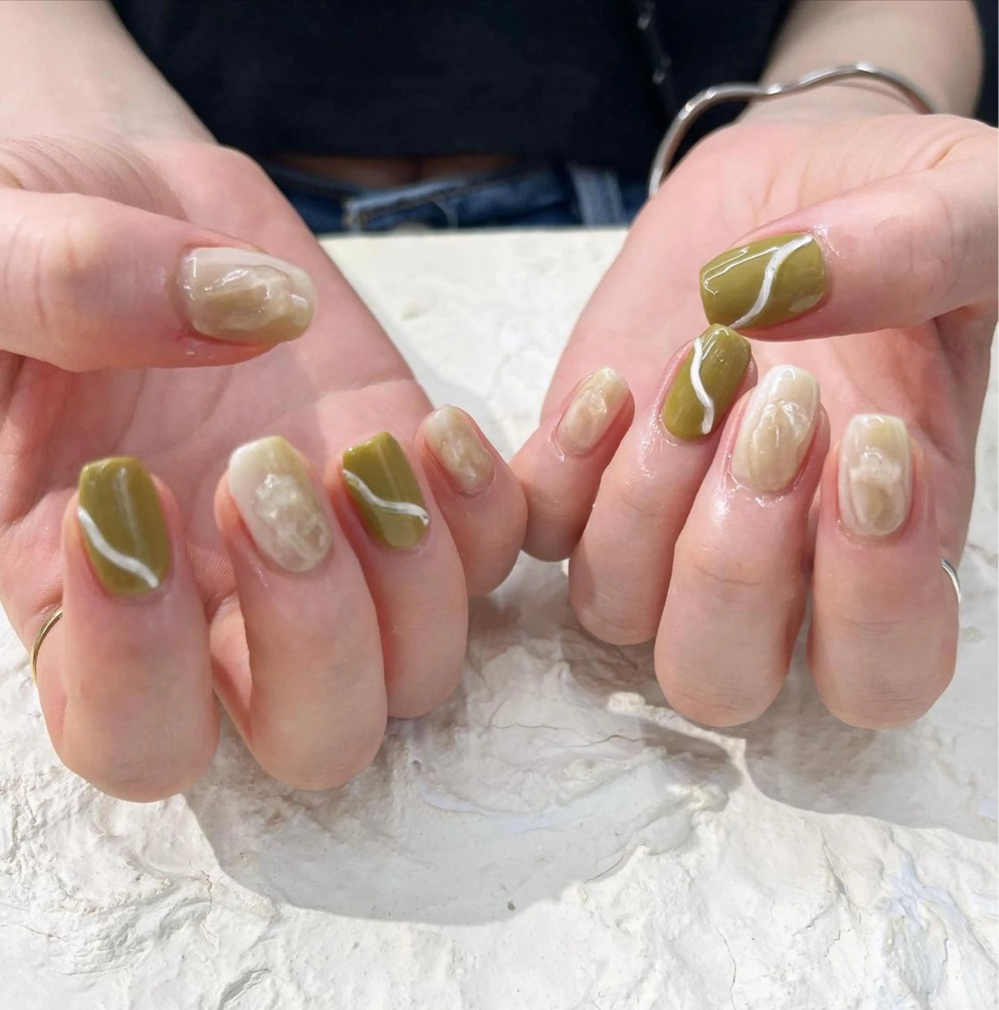 ネイル ピスタチオネイル nail＊ runa🌻のネイルデザイン