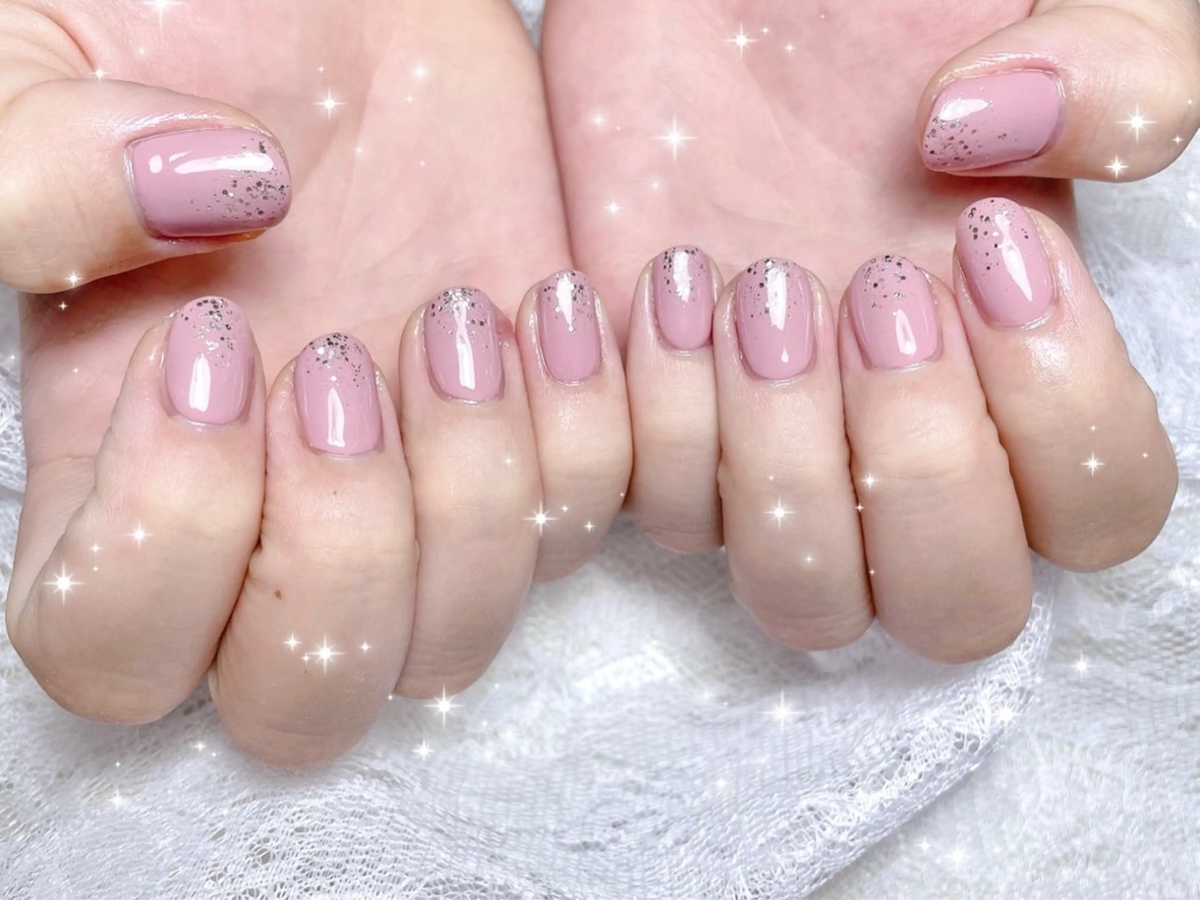 ネイル ラメ(グリッター) FLARE NAIL フレアネイルのネイルデザイン