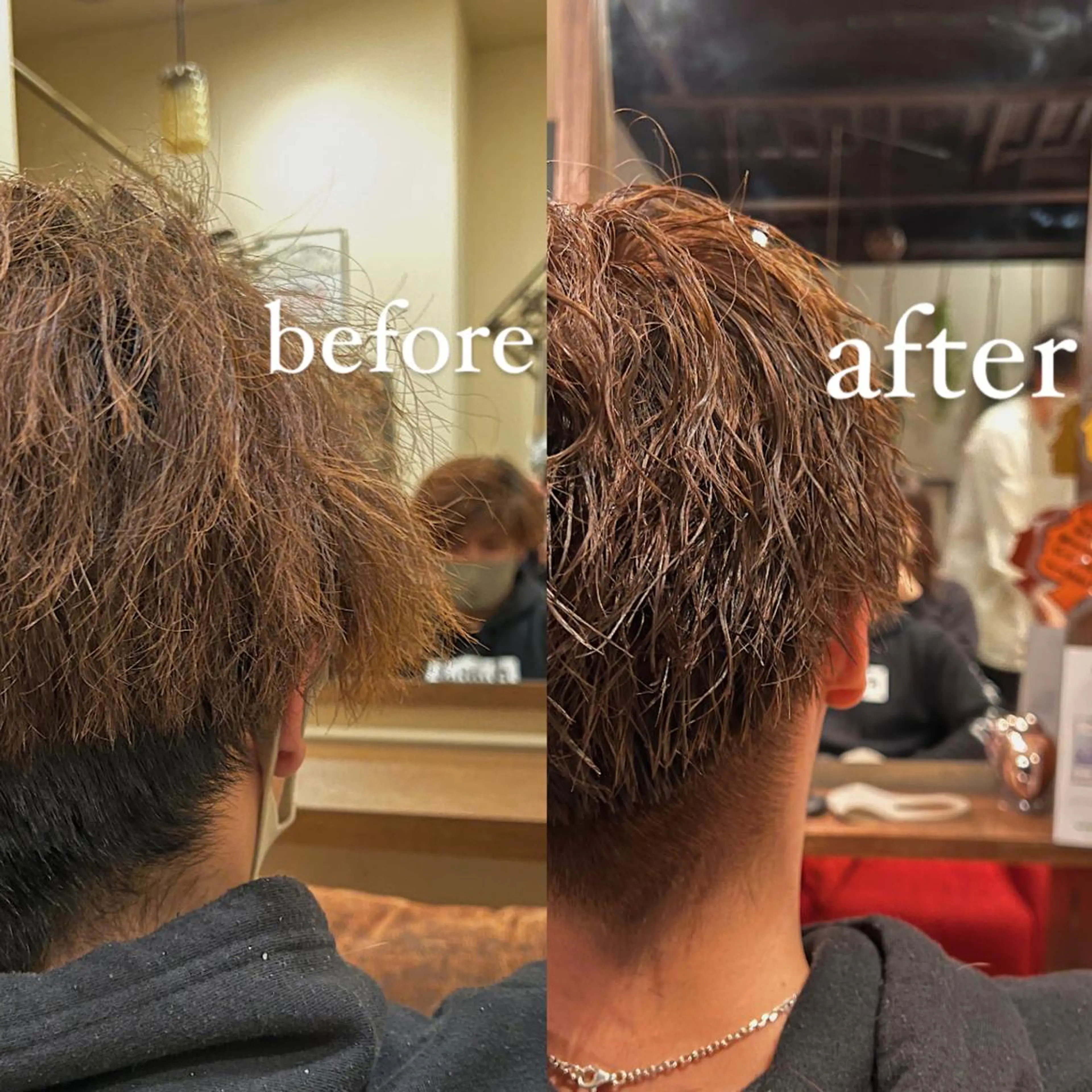 メンズ メンズブリーチ メンズパーマ biss所属・真 帆のヘアスタイル