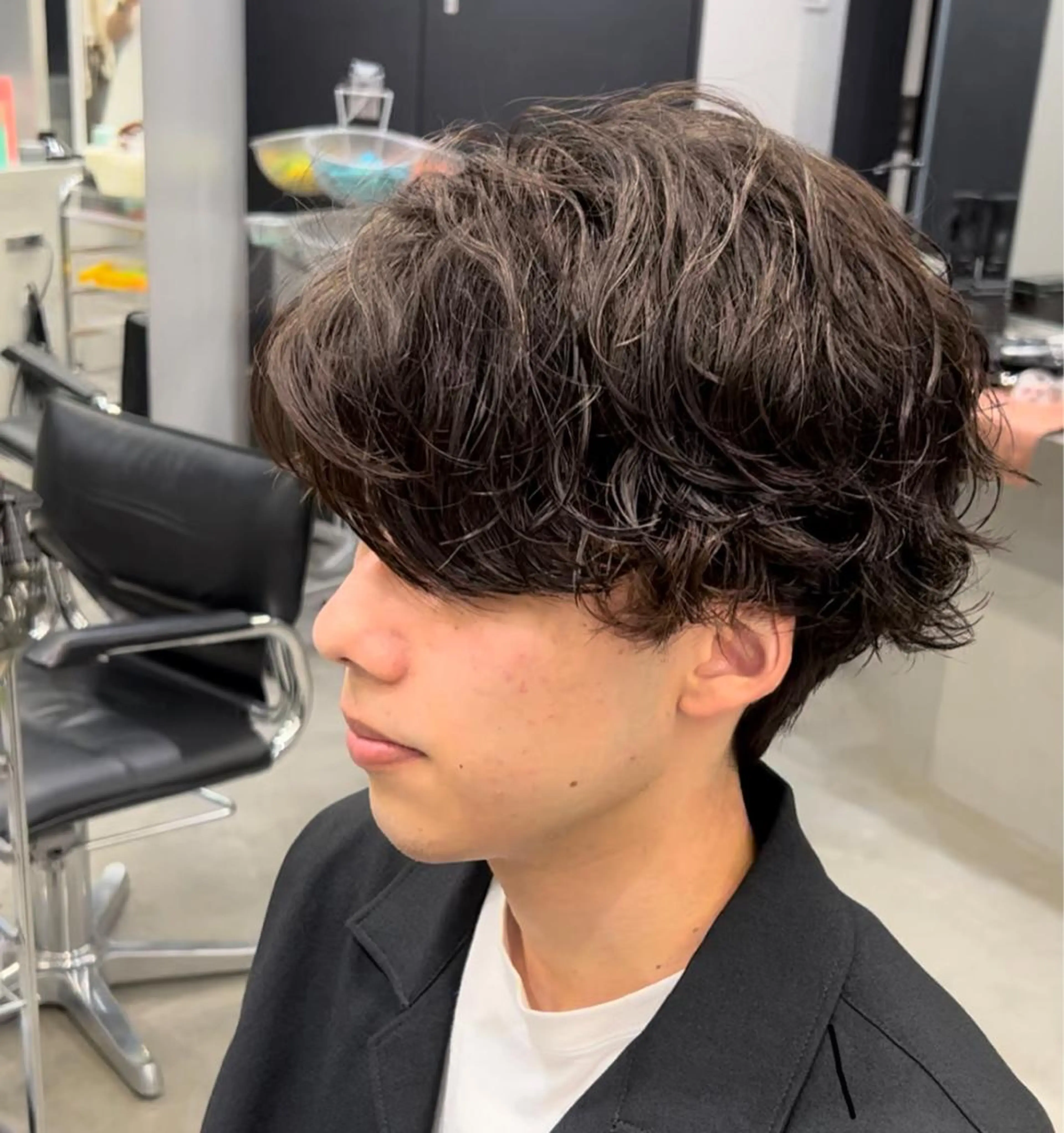 ショート パーマ メンズ メンズパーマ スペインカール スパイキーショート ツイストスパイラルパーマ 波巻きパーマ 松下 友希 【fifth】のヘアスタイル